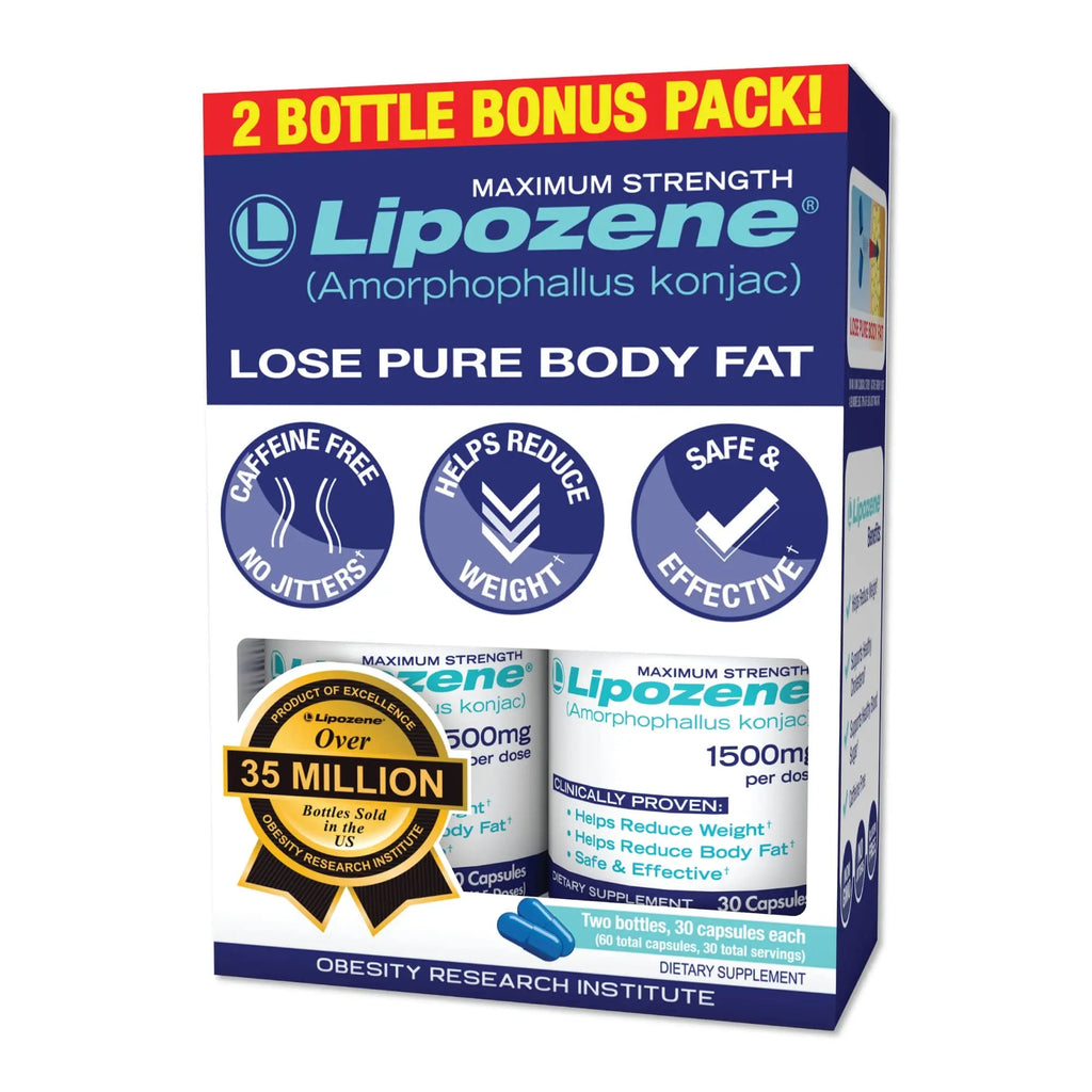 Lipozene Diet Pills - Weight Loss Supplement - Appetite Control - Two Bottles of 30 Capsules Lipozene Au supplements