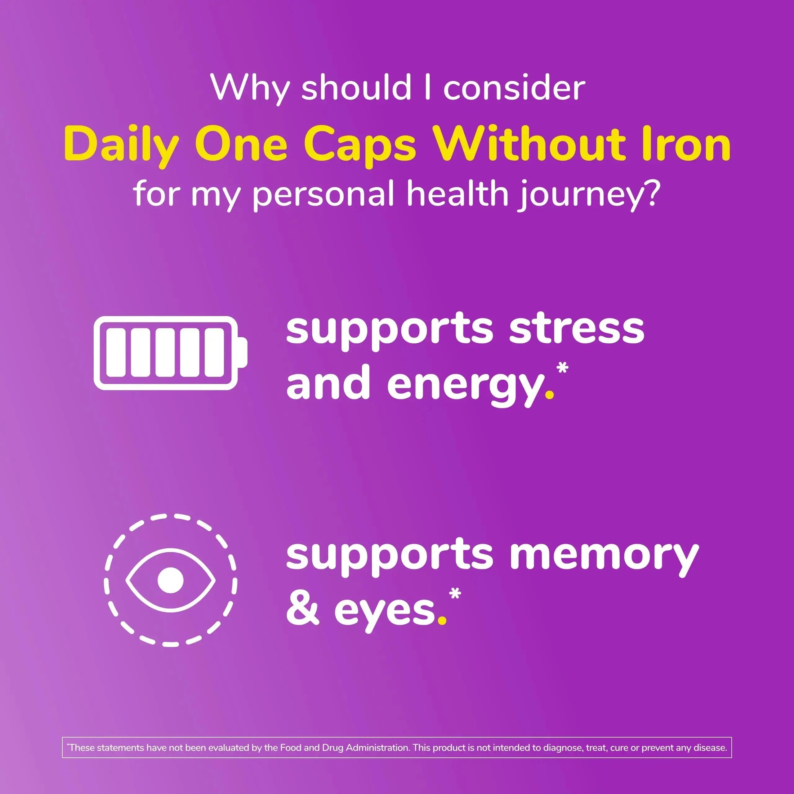 Twinlab Daily One Caps Without Iron - Nutritional Supplement with Zinc, B Vitamins, Magnesium, and More - 180 Capsules Twinlab Au supplements
