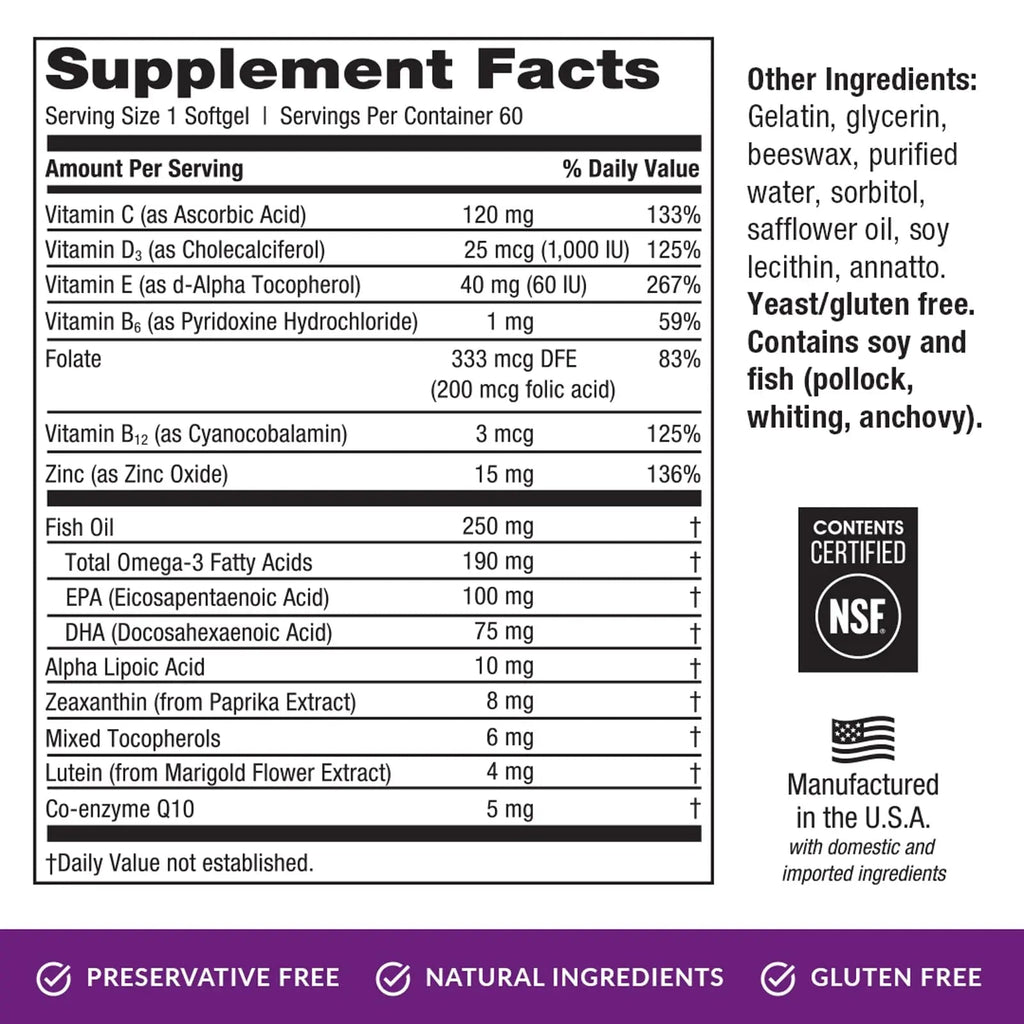 EyePromise Restore Supplement - 60 Softgel Capsules Containing Lutein EyePromise Au supplements