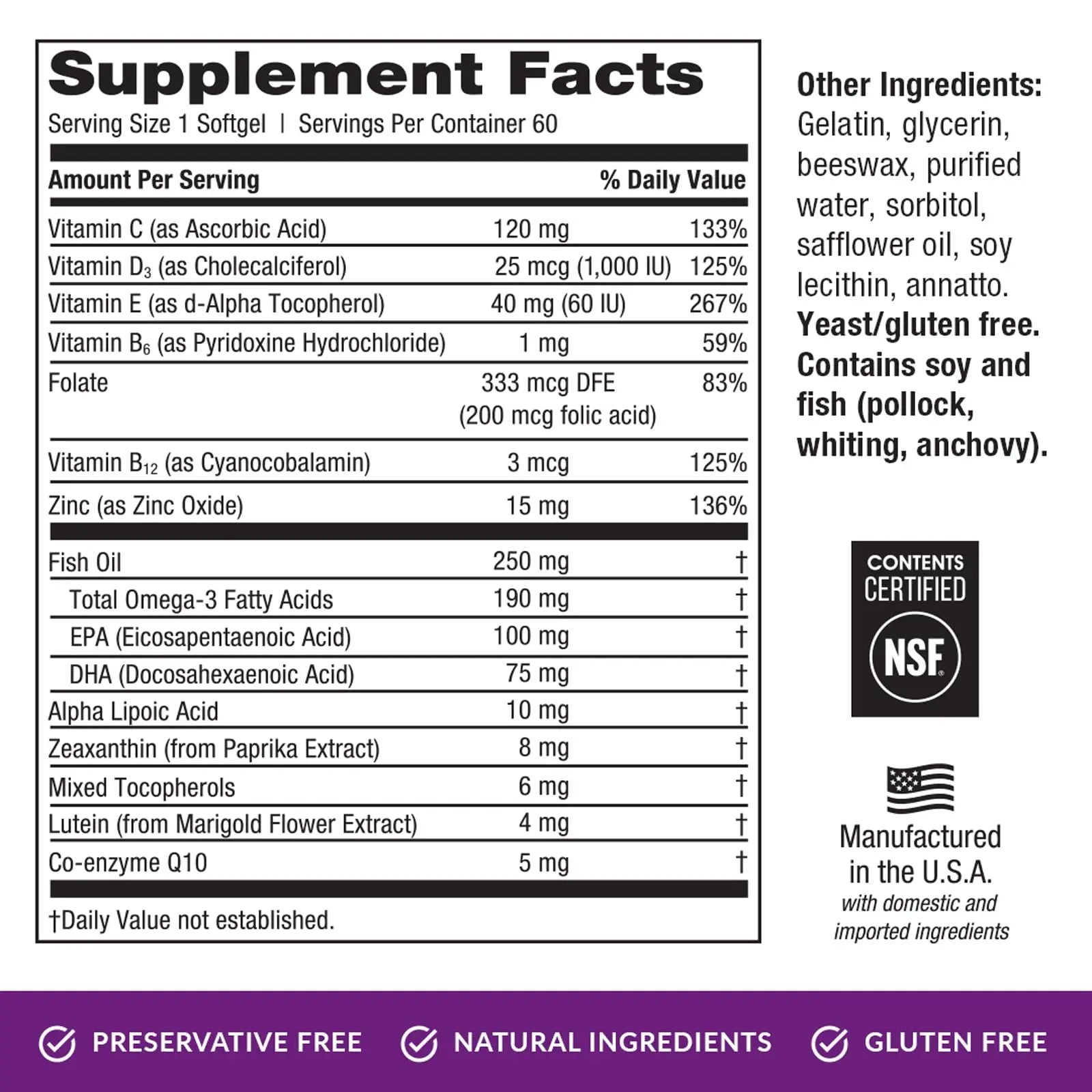 EyePromise Restore Supplement - 60 Softgel Capsules Containing Lutein EyePromise Au supplements
