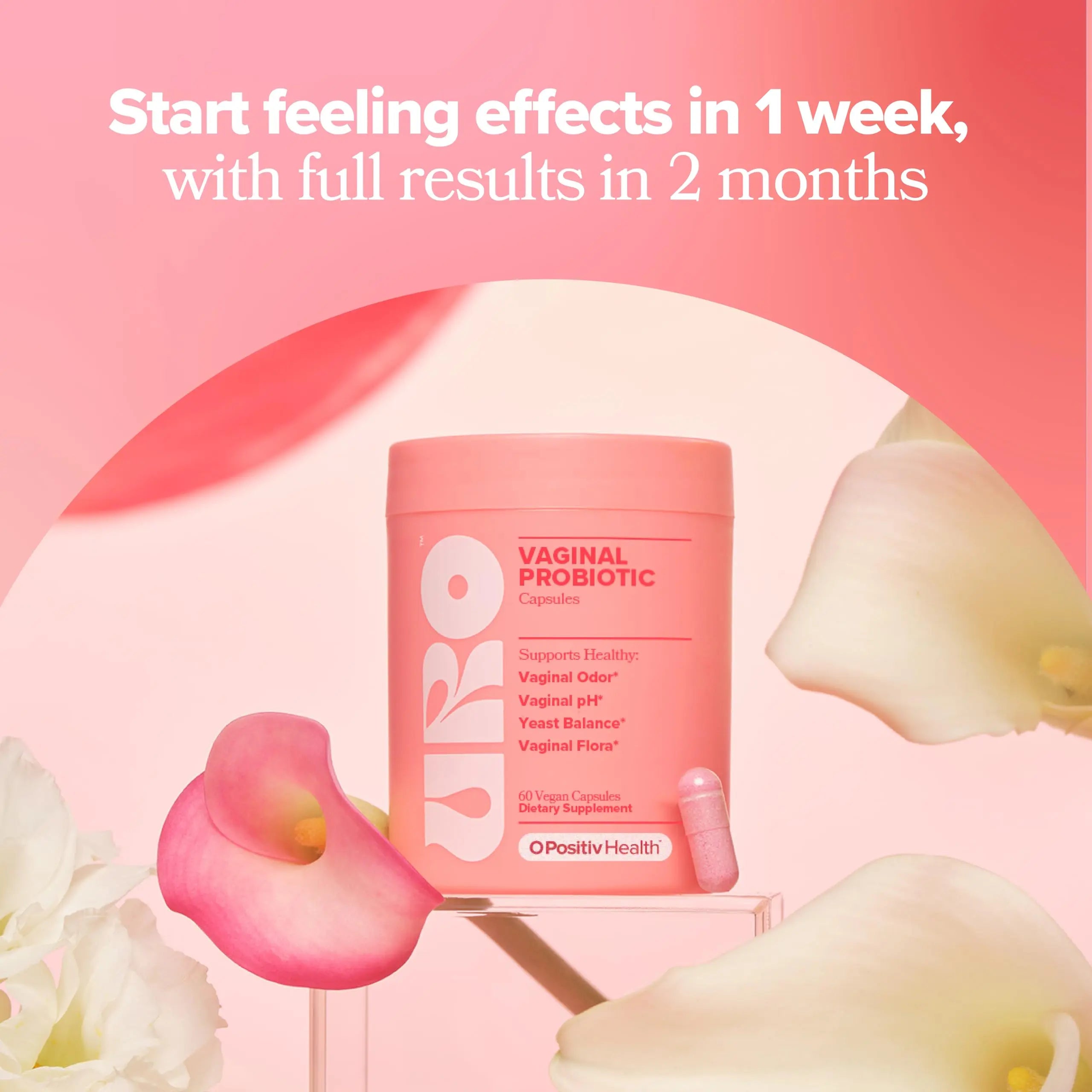 URO Vaginal Probiotics for Women pH Balance with Prebiotics & Lactobacillus Probiotic Blend O Positiv Au supplements