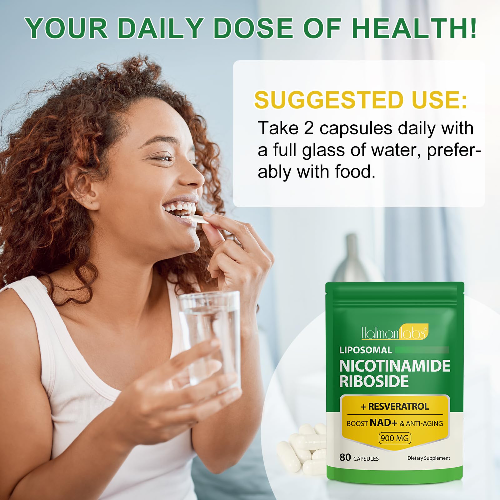 NAD Supplement - Liposomal Nicotinamide Riboside 900mg, Resveratrol, Quercetin - High Purity NAD Supplement for Energy, Support Cellular Health, Stamina & Healthy Aging - Ultra Strength 80 Capsules MXCZBSM Au supplements