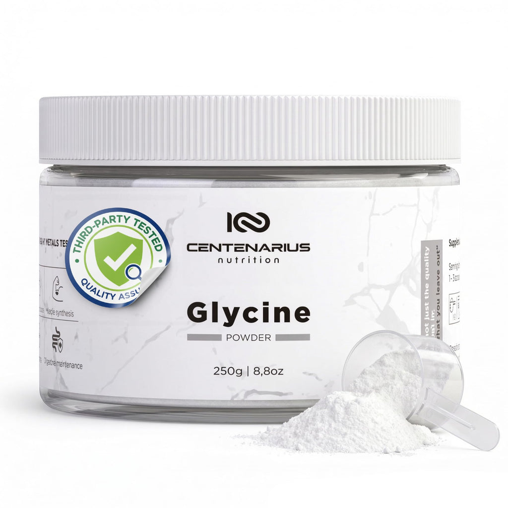 Premium Glycine Powder 250g | Amino Acids Supplement for Post Workout Muscle Recovery, Digestion, Sleep Aid + More - Vegan, Additive-Free