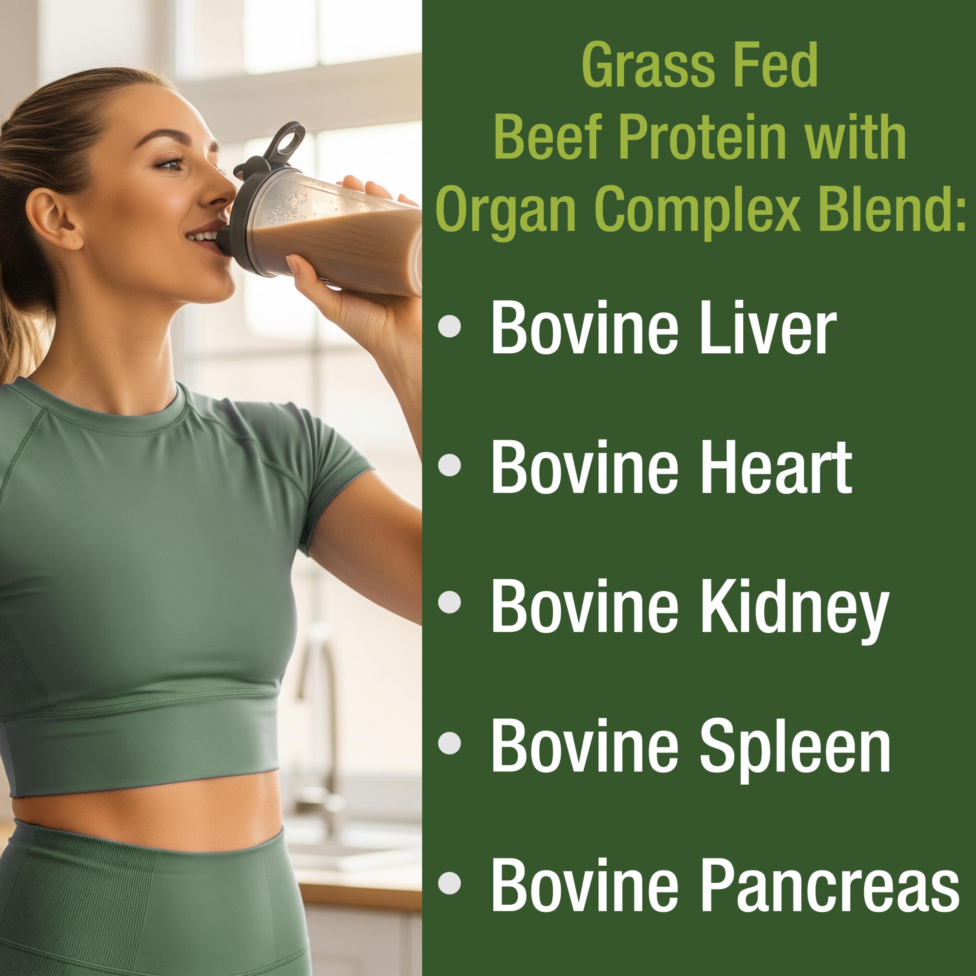 Grass Fed Beef Protein Powder + Organ Complex. Lactose Free Great Tasting Beef Protein Isolate. Animal Based Non Dairy No Whey Paleo Carnivore Supplement for Muscle Building. Chocolate Flavor Peak Performance Au supplements