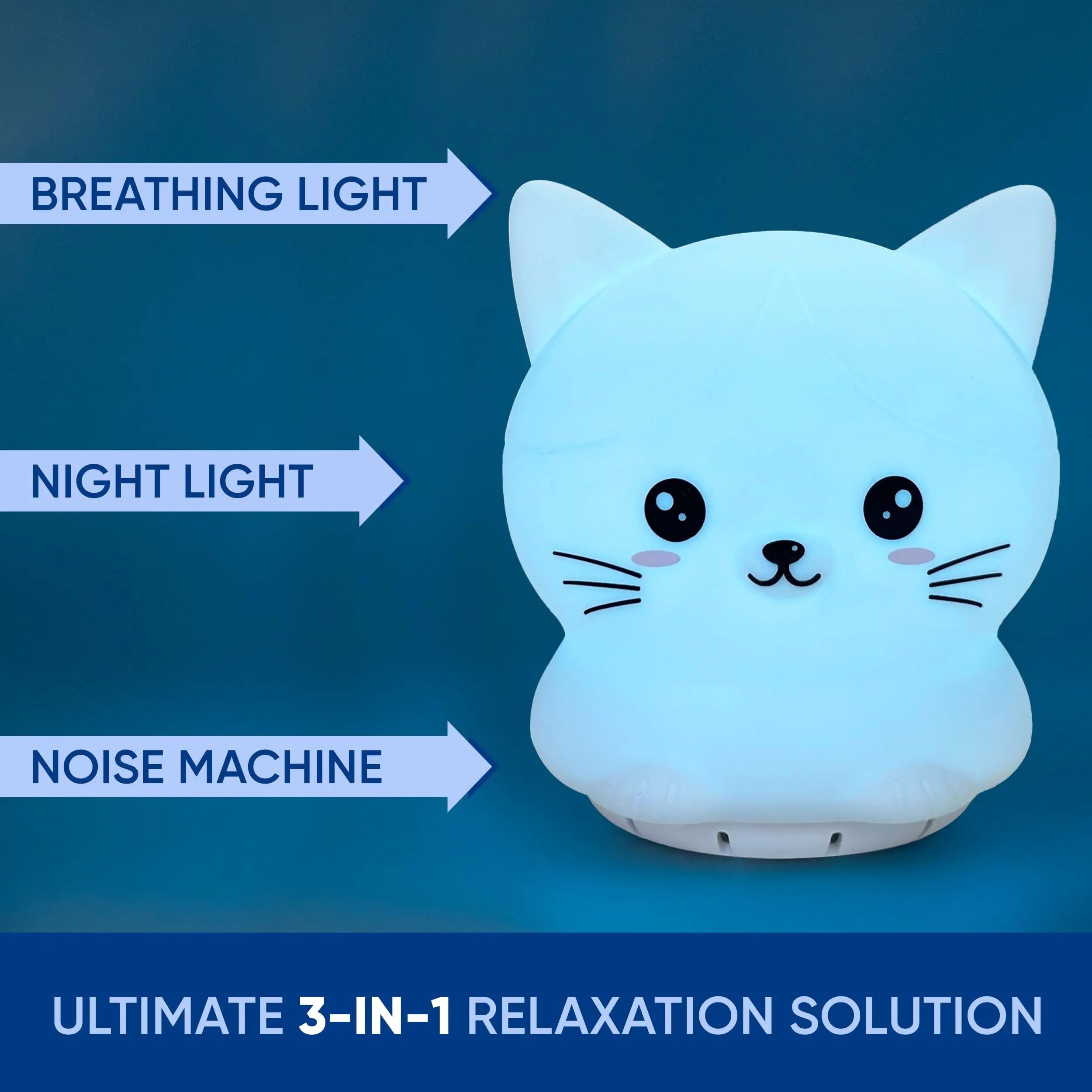 Mindfulness 'Breathing Kitty' | 4-7-8 Guided Visual Meditation Breathing Light | 3 in 1 Device Rainlax Au supplements
