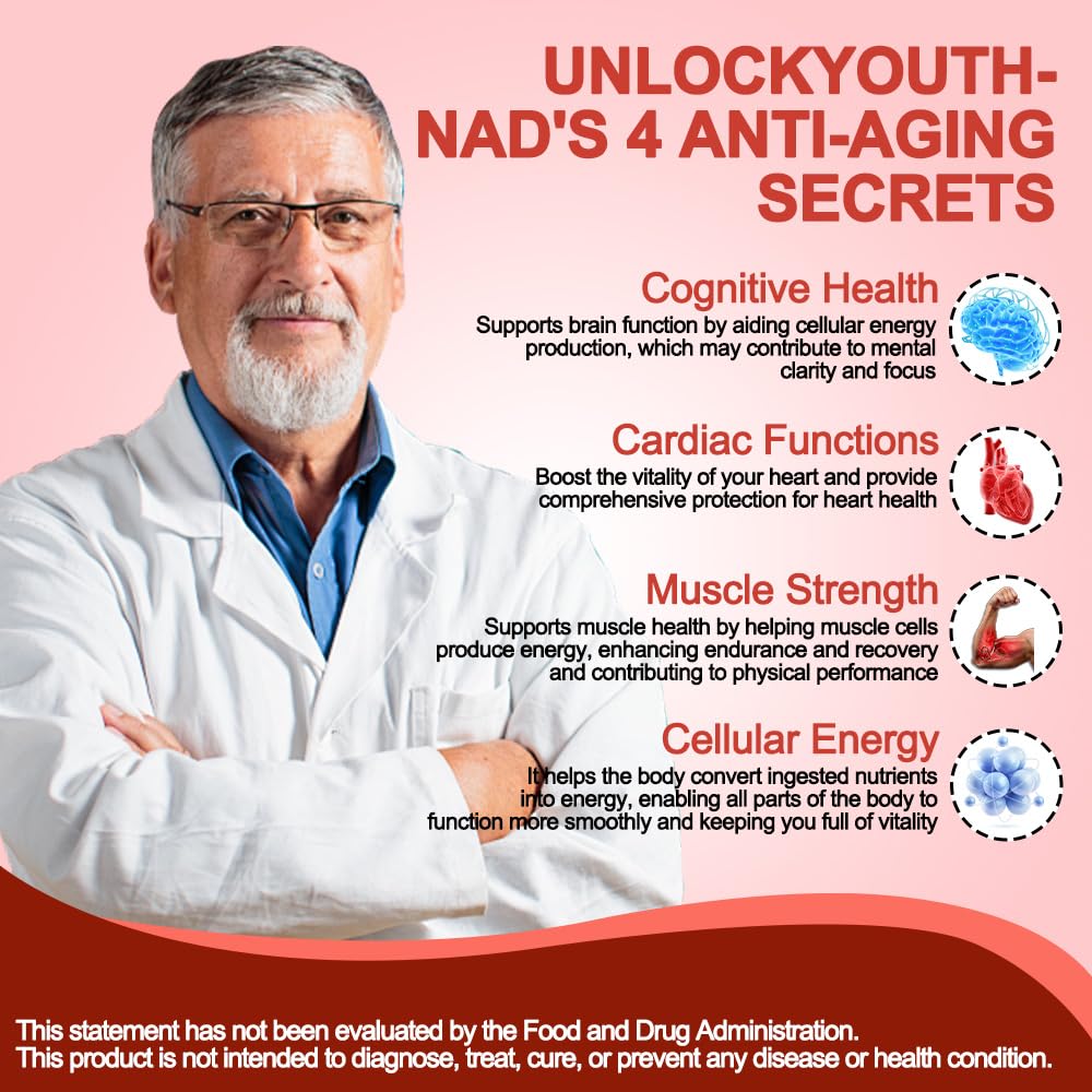 Royalee NAD Supplement 1200mg Synergistic Blend with Nicotinamide Riboside, PQQ & Resveratrol - Premium Anti-Aging Supplement for Cellular Energy, Mental Clarity and Longevity (30 Packets)1 Royalee Au supplements