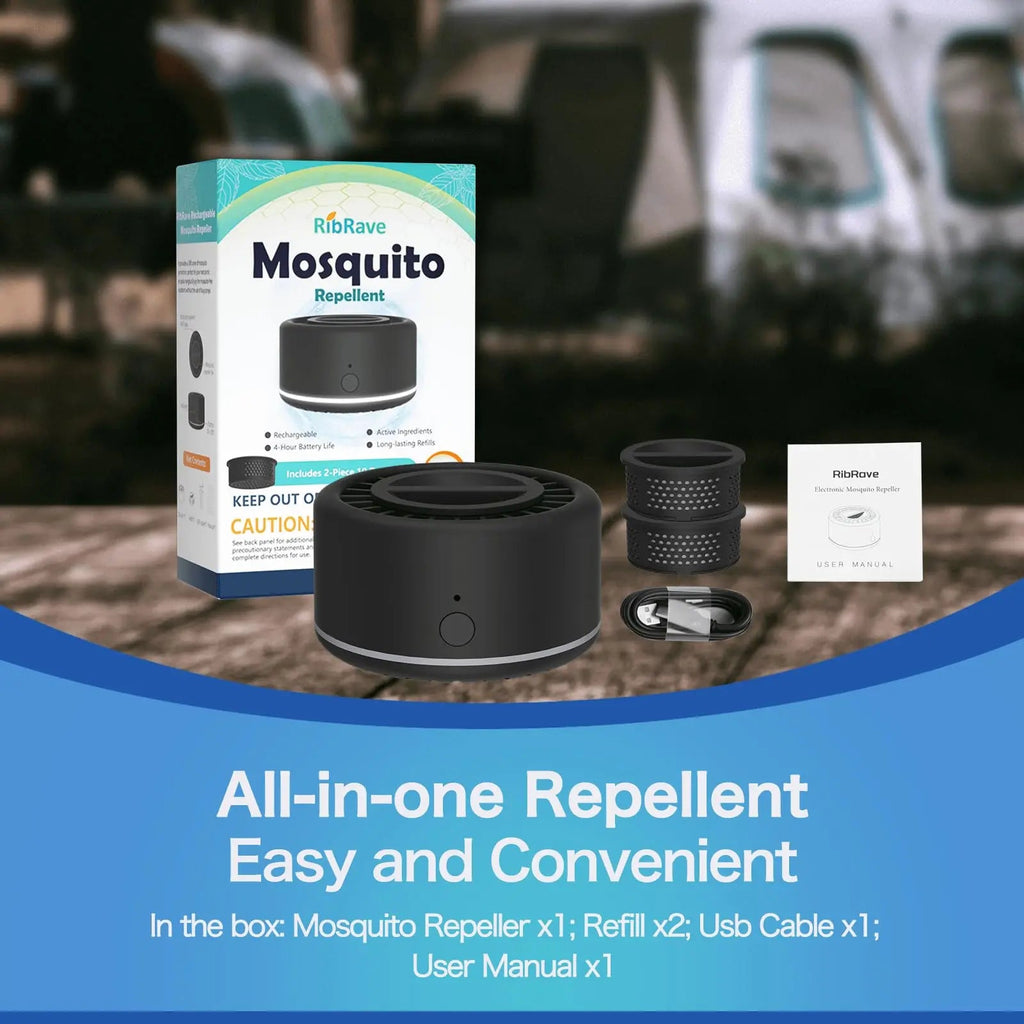 Rechargeable Mosquito Repeller Outdoor Patio Bug Insect Repellent Indoor RibRave Au supplements
