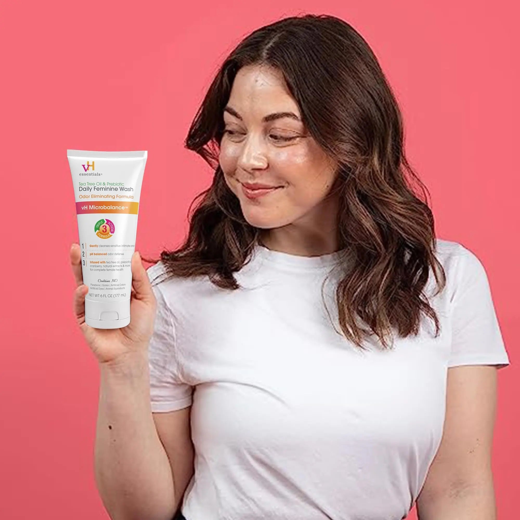 vH essentials, Ph Balanced Daily Feminine Wash, Tea Tree Oil & Prebiotic vH essentials Au supplements