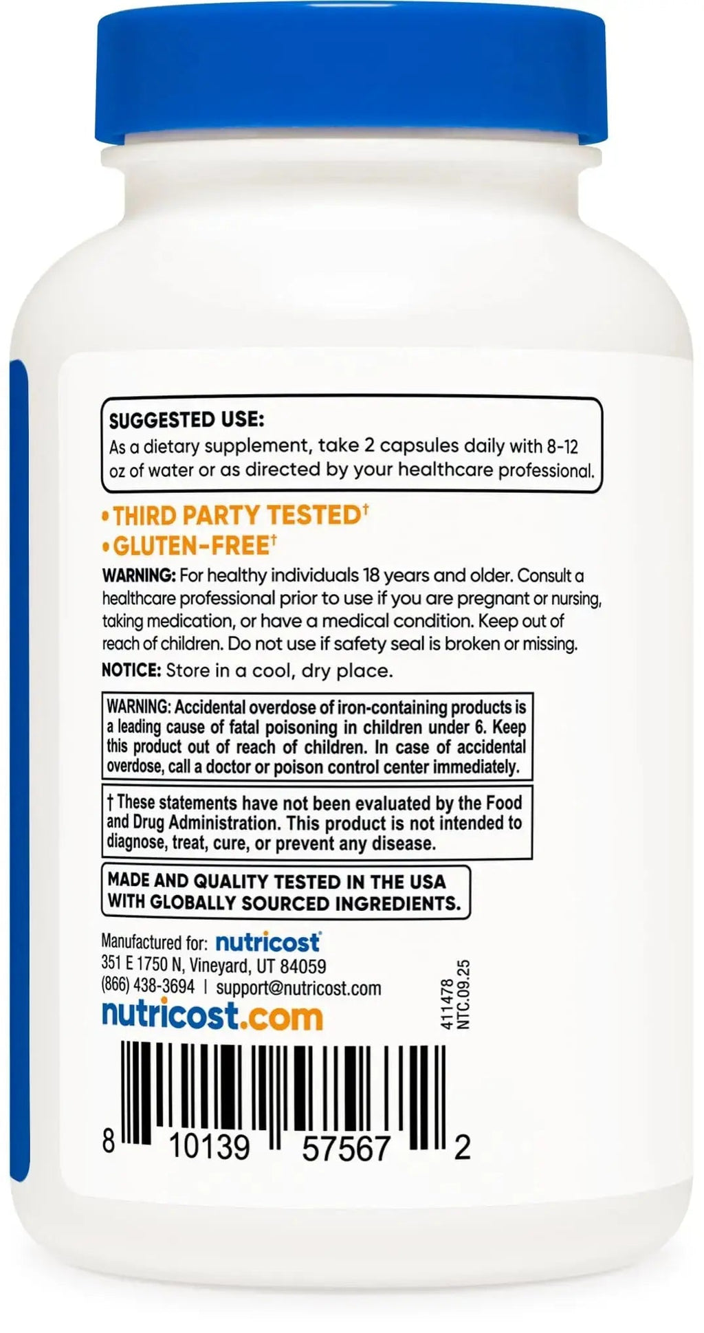 Nutricost Methylated Multivitamin 120 Capsules, 60 Servings - 23 Vitamin & Minerals Per Serving Nutricost Au supplements