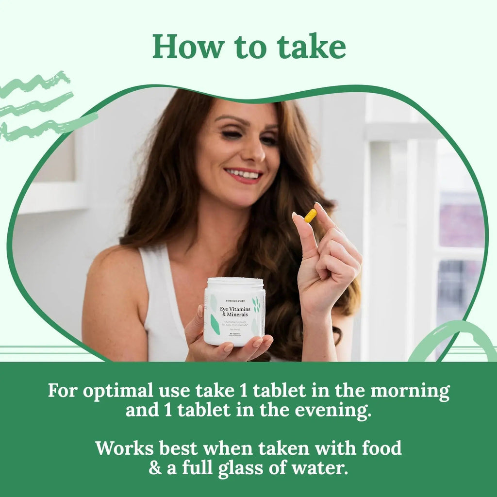 CorneaCare Vitamins and Minerals | Multivitamin for Vision & Health | Dry Eye Supplements | 60 Tablets CorneaCare Au supplements
