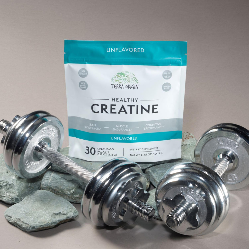 TERRA ORIGIN Healthy Creatine Micronized Monohydrate Powder | 30 Stick Packs | Support for Muscle and Cognitive Performance* | Supplement for Women and Men