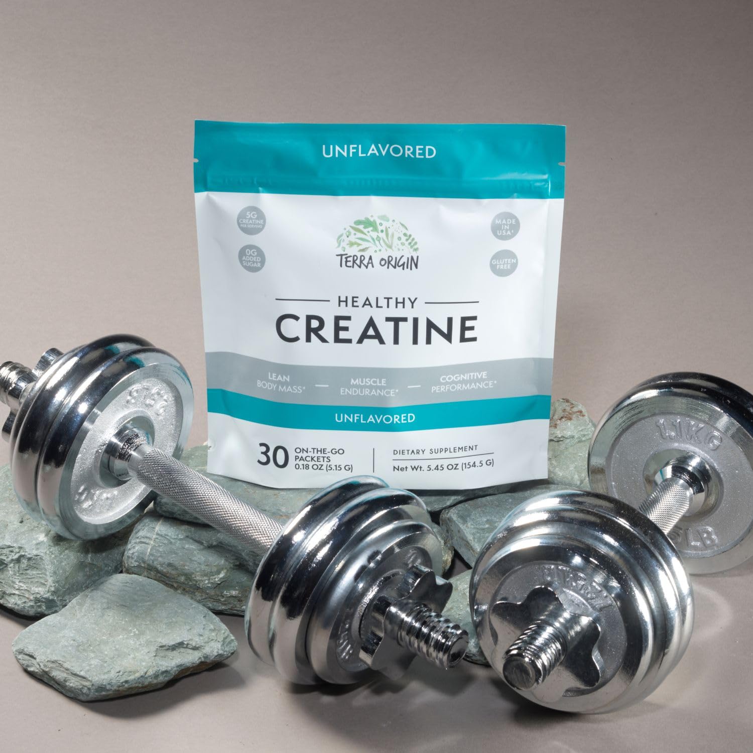 TERRA ORIGIN Healthy Creatine Micronized Monohydrate Powder | 30 Stick Packs | Support for Muscle and Cognitive Performance* | Supplement for Women and Men