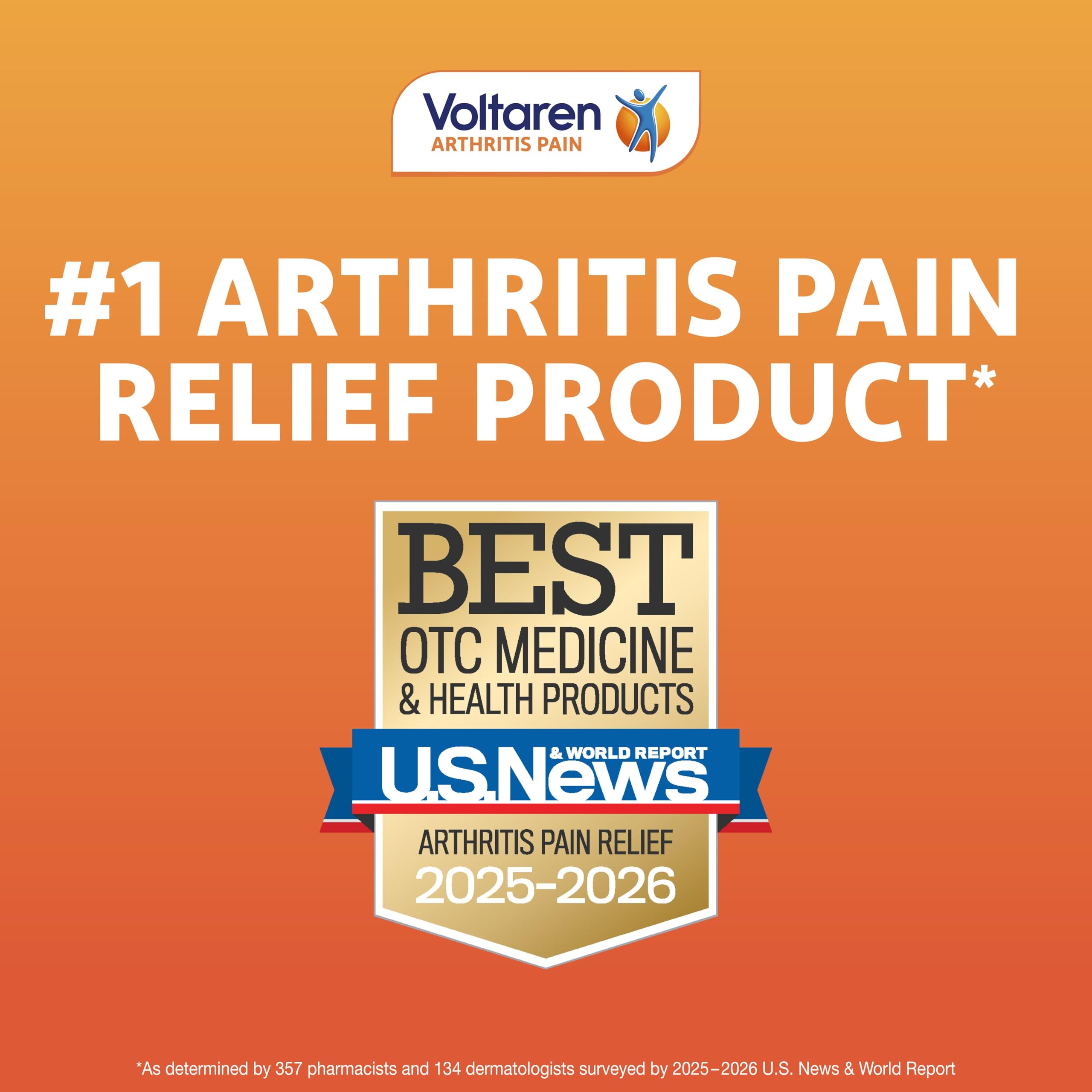 Voltaren Arthritis Pain Relief Gel, Diclofenac Sodium, 1% (NSAID), Clinically Proven Powerful Pain Reliever with Easy Open Flip Top Cap, No Prescription Needed, 5.3oz Voltaren Au supplements