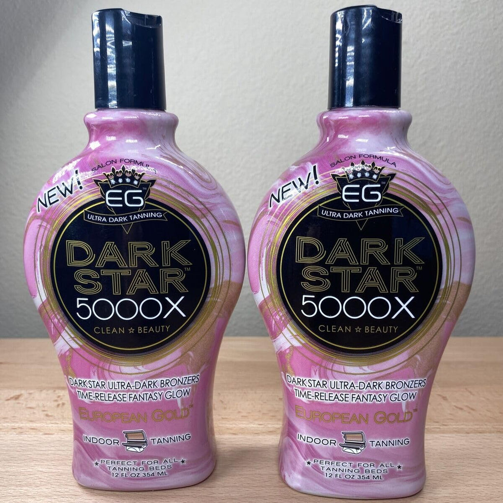 European Gold Dark Star 5000X Indoor Tanning Lotion for Tanning beds, 12 fl oz