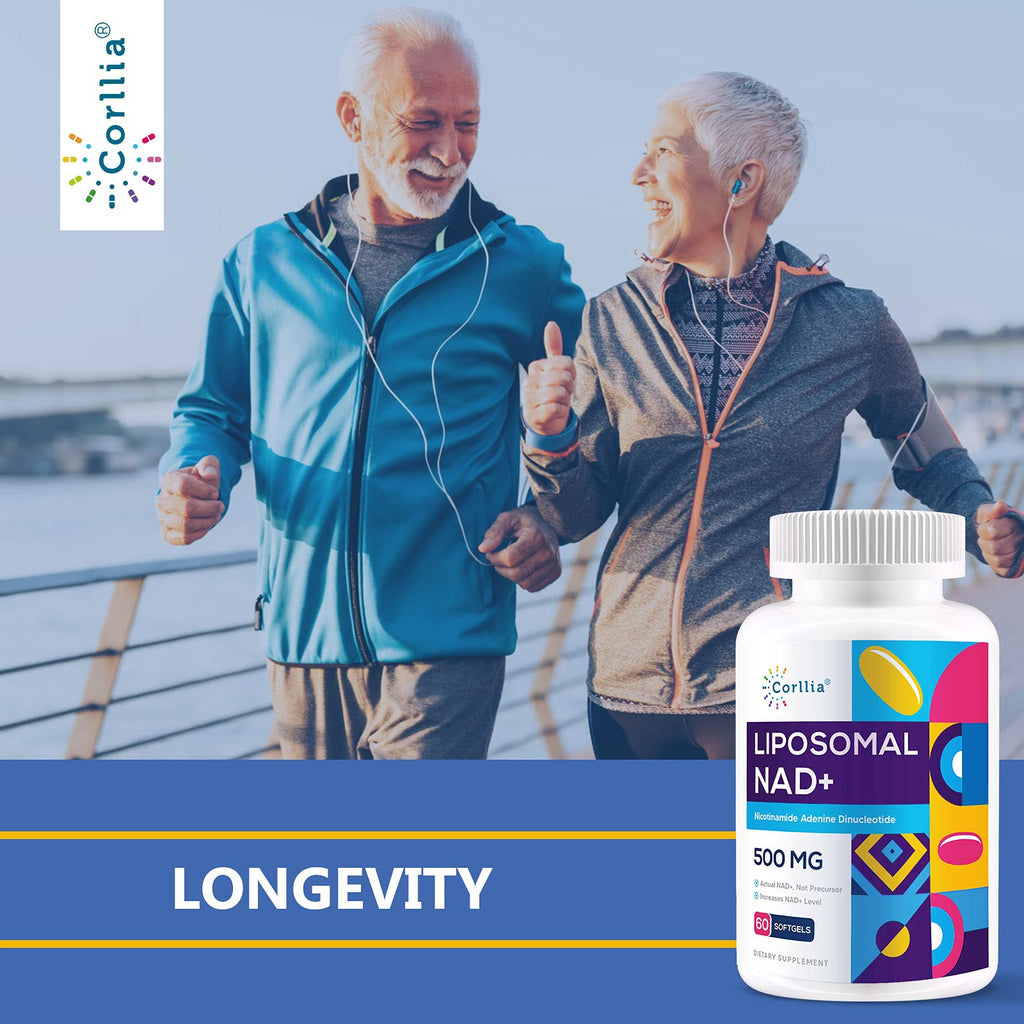 Liposomal NAD+ 500mg with TMG 250mg Softgels, Nicotinamide Riboside Alternative, Actual NAD+ Supplement, 120 Servings Corllia Au supplements