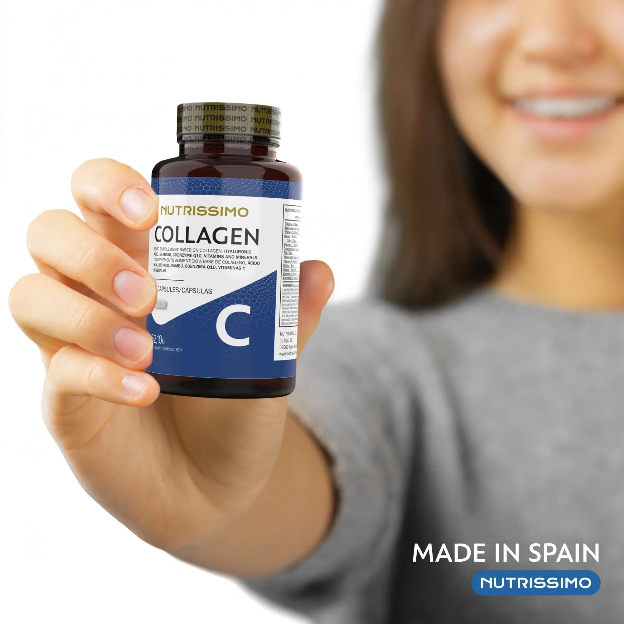 NUTRISSIMO Collagen + Hyaluronic Acid + Biotin + CoQ10 + Vitamins A, C (non-acidic), D and B12 + Zinc NUTRISSIMO Au supplements