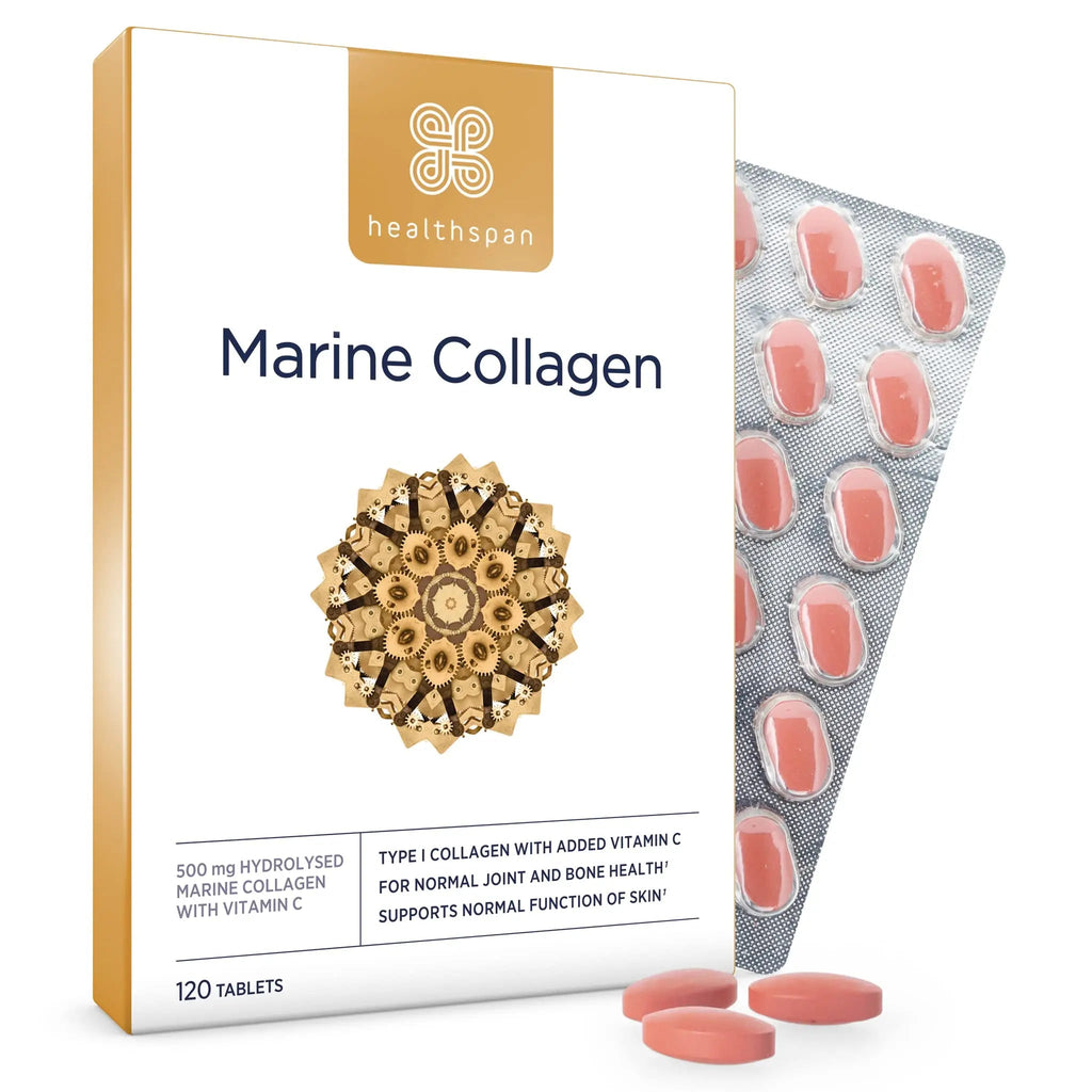Healthspan Marine Collagen 500mg (120 Tablets) | Hydrolysed Type I Marine Collagen healthspan Au supplements