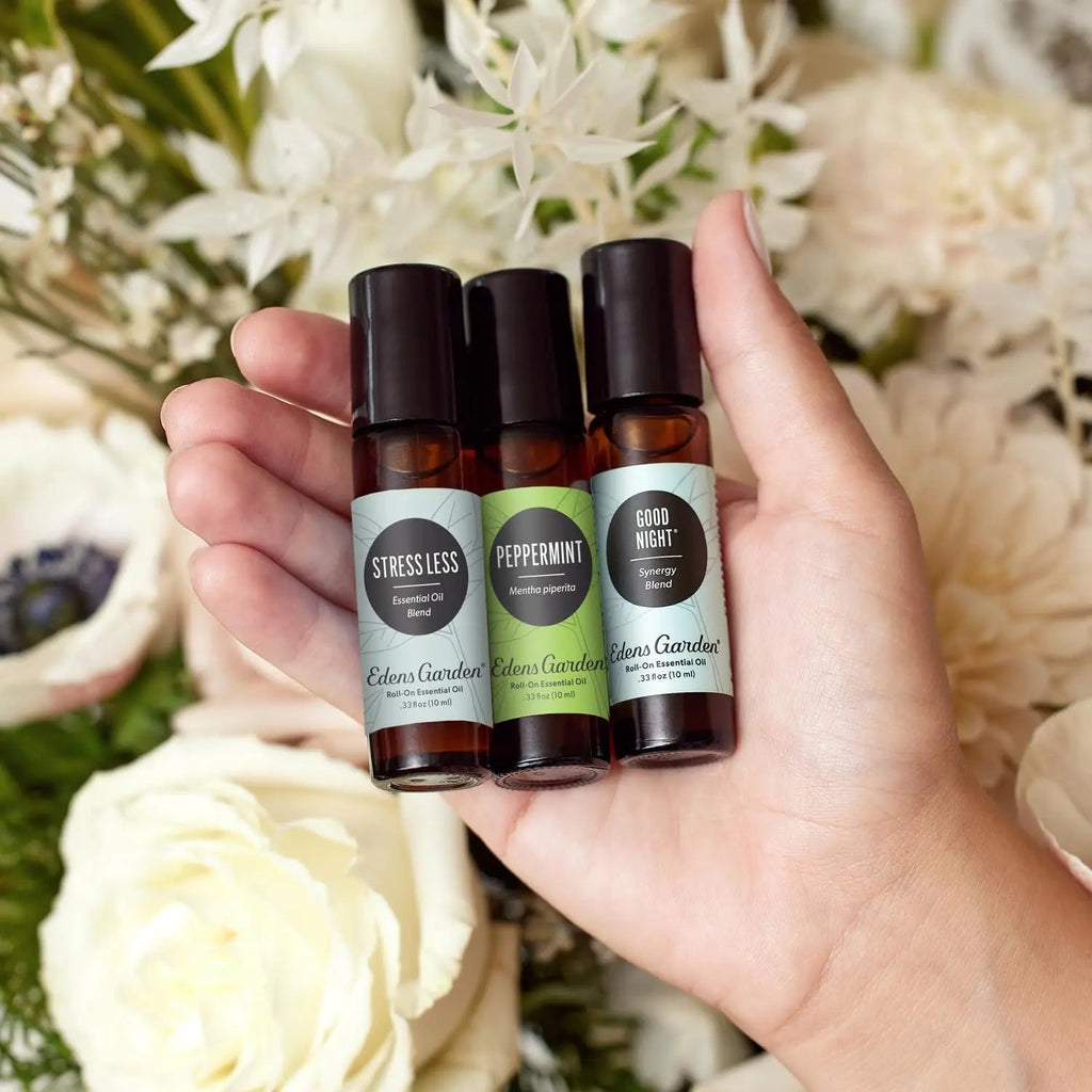 Edens Garden Essential Oil Roll-On Set (Good Night, Peppermint, Stress Less)- Aromatherapy Roller Edens Garden Au supplements