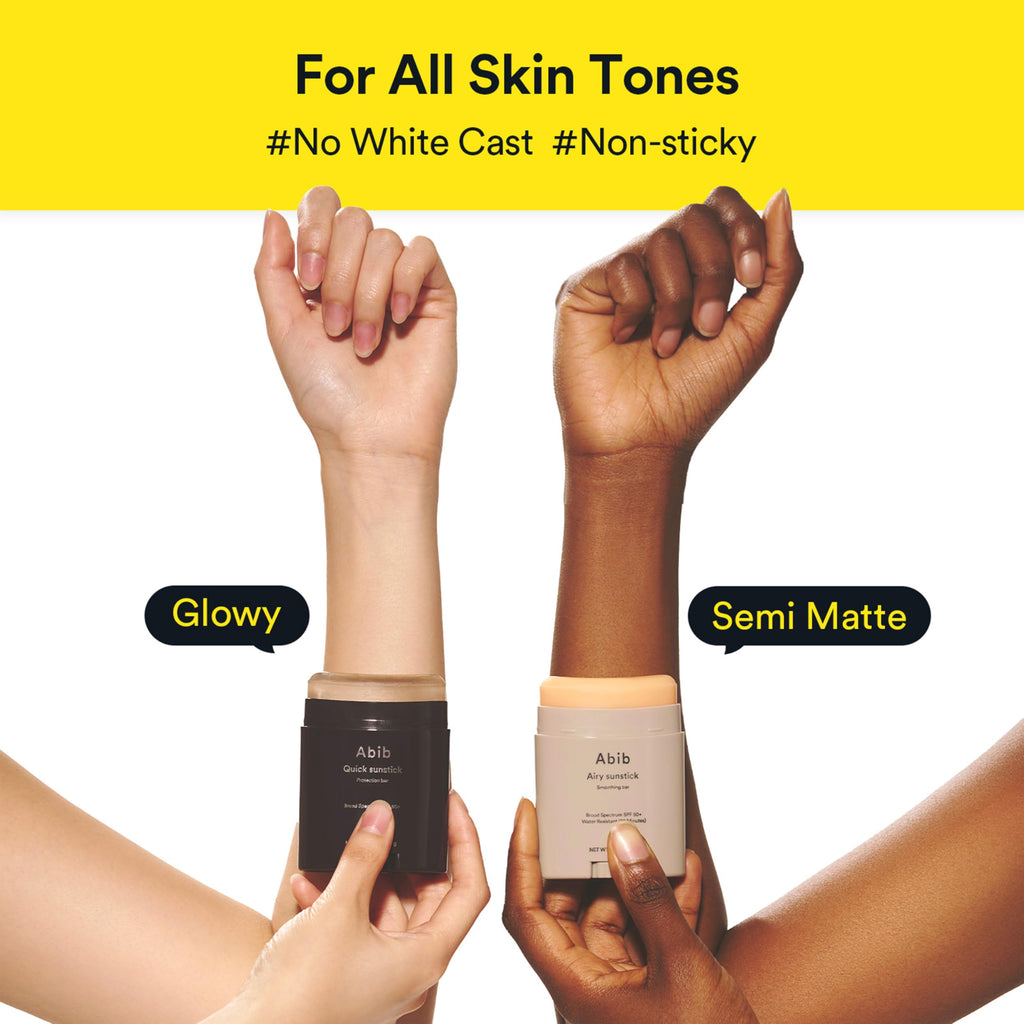 Abib Airy Sunstick Protection Bar SPF50+ Broad Spectrum, Semi-Matte Sunscreen Stick for Oily & Combination Skin