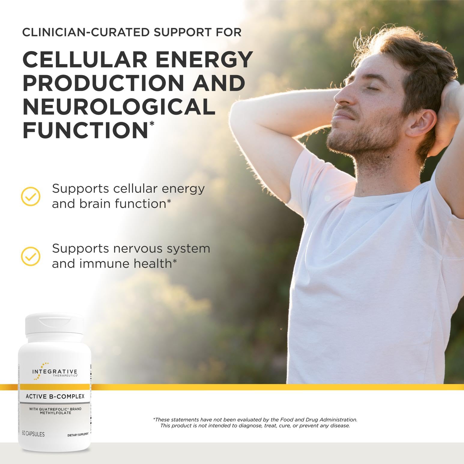Integrative Therapeutics Active B-Complex - with Choline and Methylfolate - Cellular Energy, Immune Function & Heart Health Support with Vitamins B2, B6 & B12