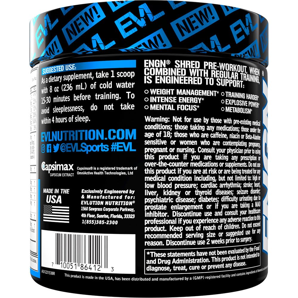EVL Ultimate Pre Workout Powder - Thermogenic Fat Burn Support Preworkout Powder Evlution Au supplements