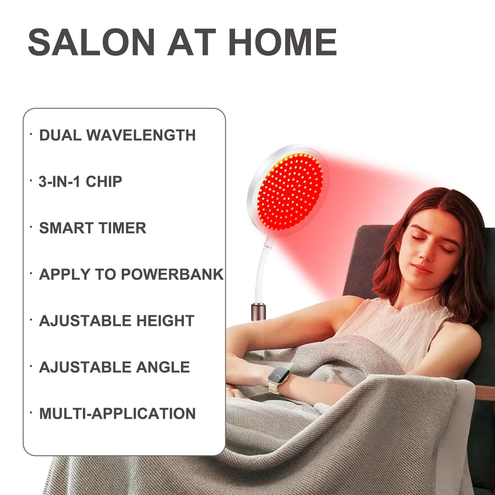 Red Light Lamp with Base, 660nm Red Light & 850nm Near Infrared Red Light Lamp with Timer Devowellte Au supplements