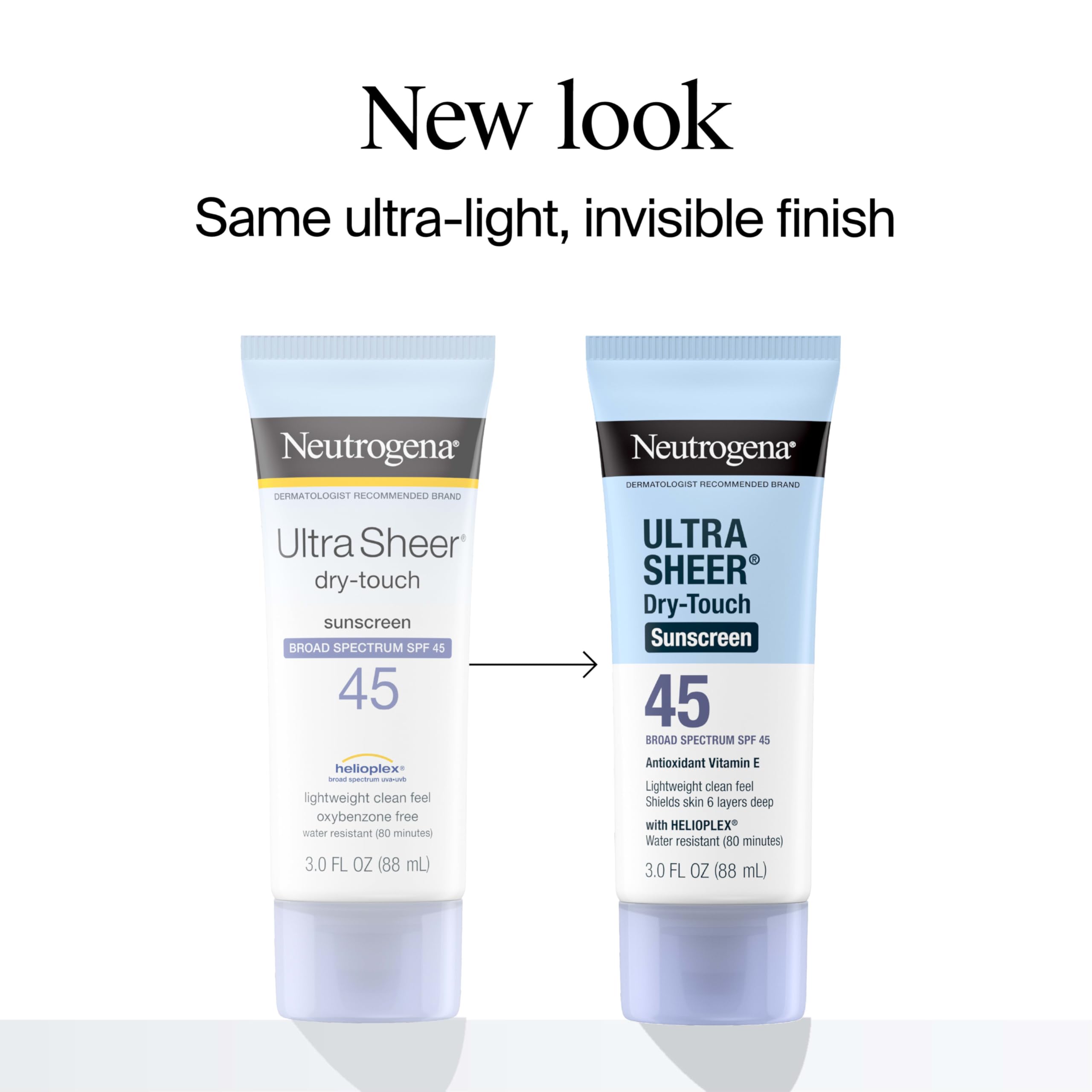 Neutrogena Ultra Sheer Dry-Touch Sunscreen For Face & Body, SPF 45 Broad Spectrum UVA/UVB Protection