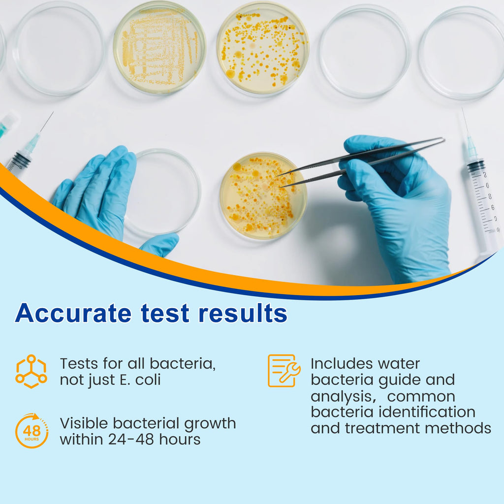 Bacteria Test Kits for Drinking Water - 12 Tests Detect Coliform, E.coli & All Bacteria | Home Quality Testing Kit for Well, Tap, Pool, Hot Tub & City Water | Easy DIY Tester with Free Lab Analysis Funhaostar Au supplements