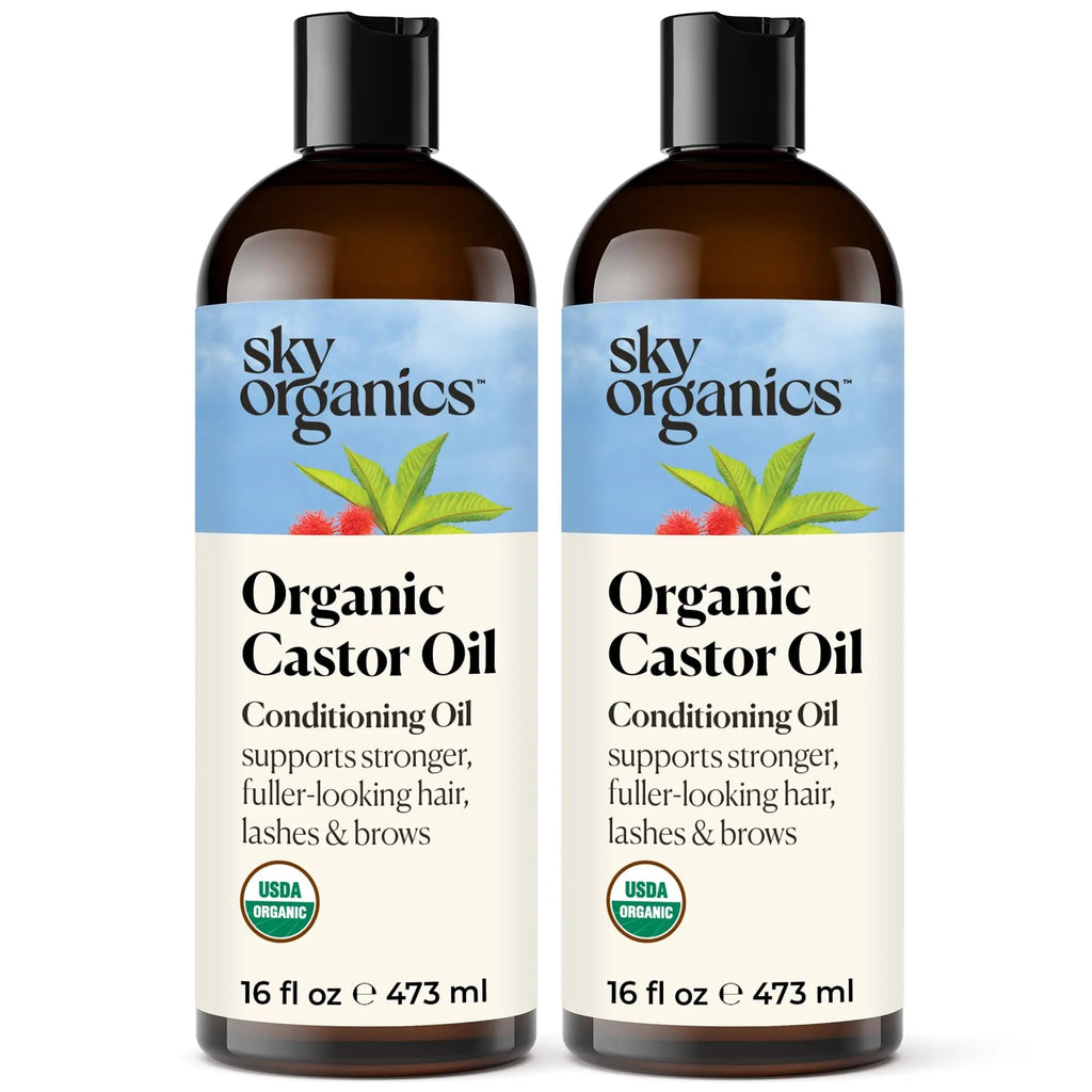 Sky Organics Castor Oil (2x16oz) USDA Organic Cold-Pressed Unrefined100% Pure Sky Organics Au supplements