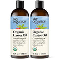 Sky Organics Castor Oil (2x16oz) USDA Organic Cold-Pressed Unrefined100% Pure Sky Organics Au supplements
