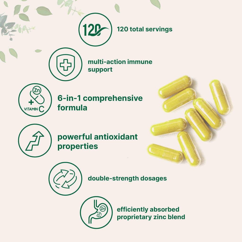 Micro Ingredients Quercetin with Vitamin C and Zinc, 240 Capsules | Quercetin 500mg, Vitamin C 500mg, Zinc 50mg (Picolinate, Citrate, Glycinate, Gluconate)