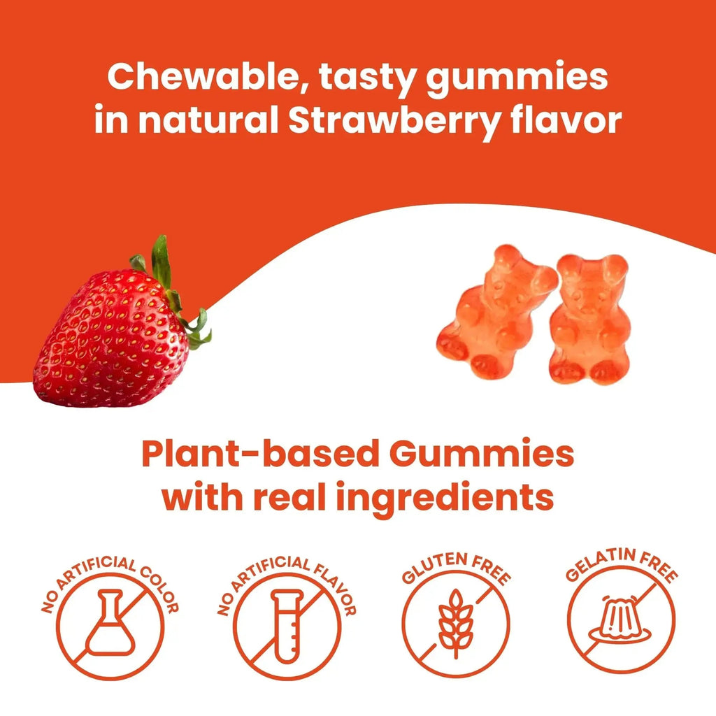 HERBION Naturals Multivitamin Gummies for Kids, Immune Support with Vitamin C, D3, B12, A, E & Zinc, Strawberry Flavor HERBION Au supplements