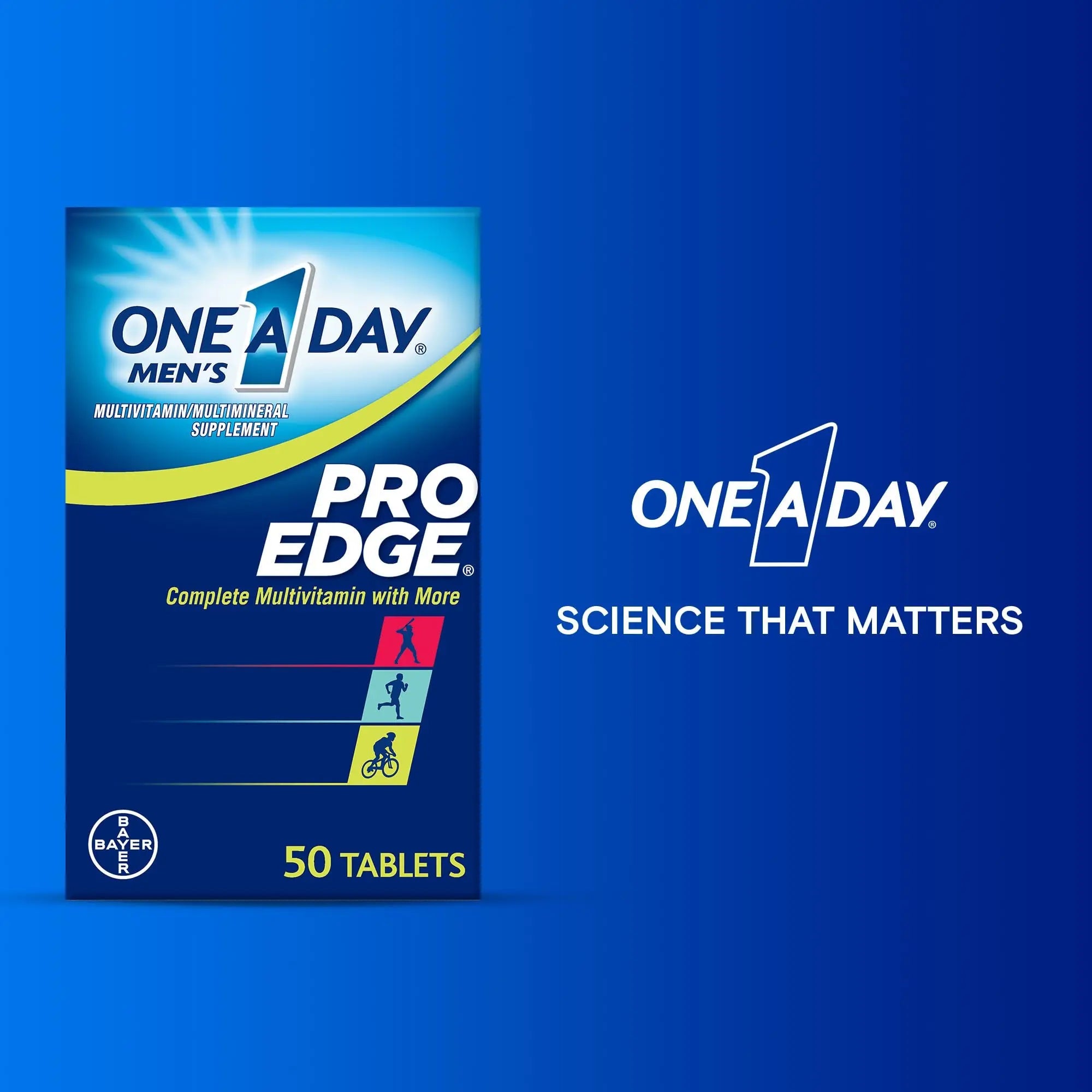 One A Day Men’s Pro Edge Multivitamin, Supplement with Vitamin A,C,D, E and Zinc for Immune Health Support and Magnesium for Healthy Muscle Function, 50 Count ONE A DAY Au supplements