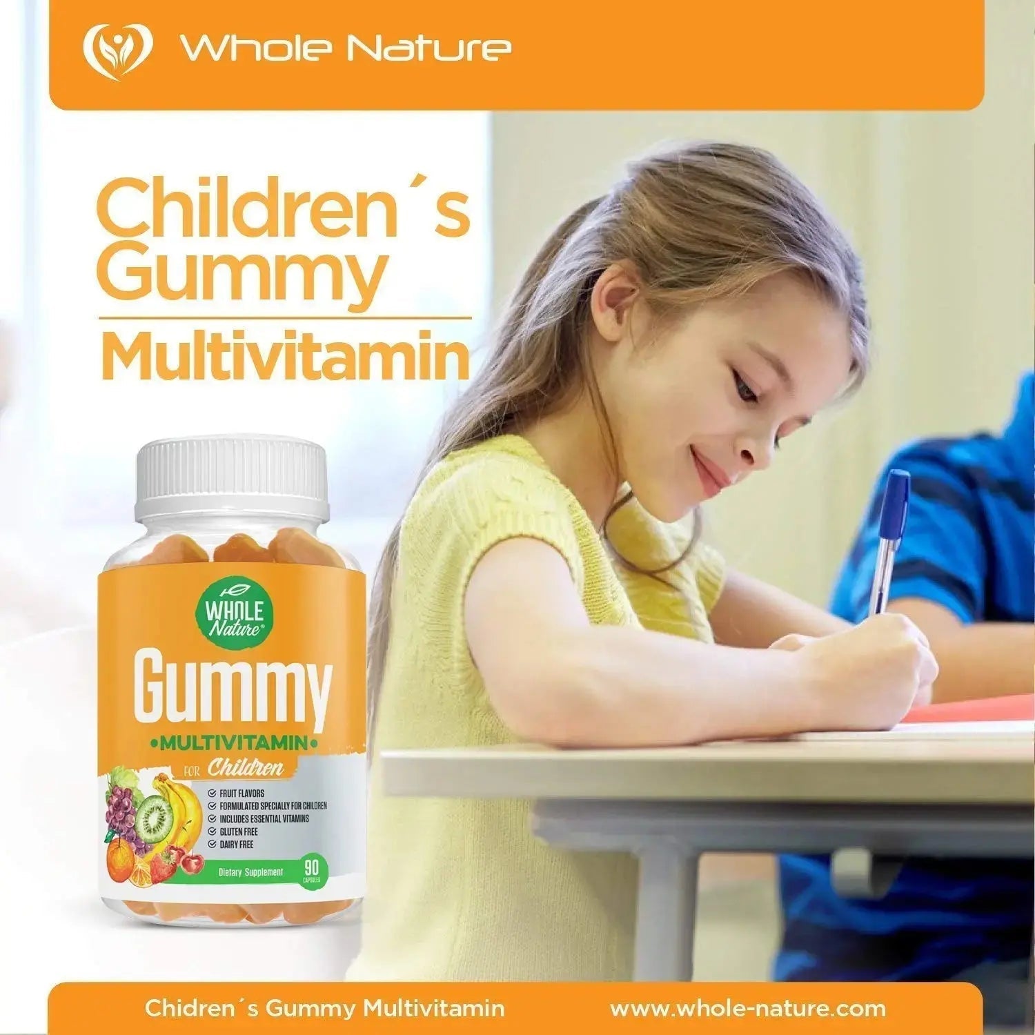 Whole Nature Kids Gummy Multivitamin - Complete Daily Essentials Childrens Vitamins and Minerals for Overall Wellness, 90 Gummies Whole Nature Au supplements
