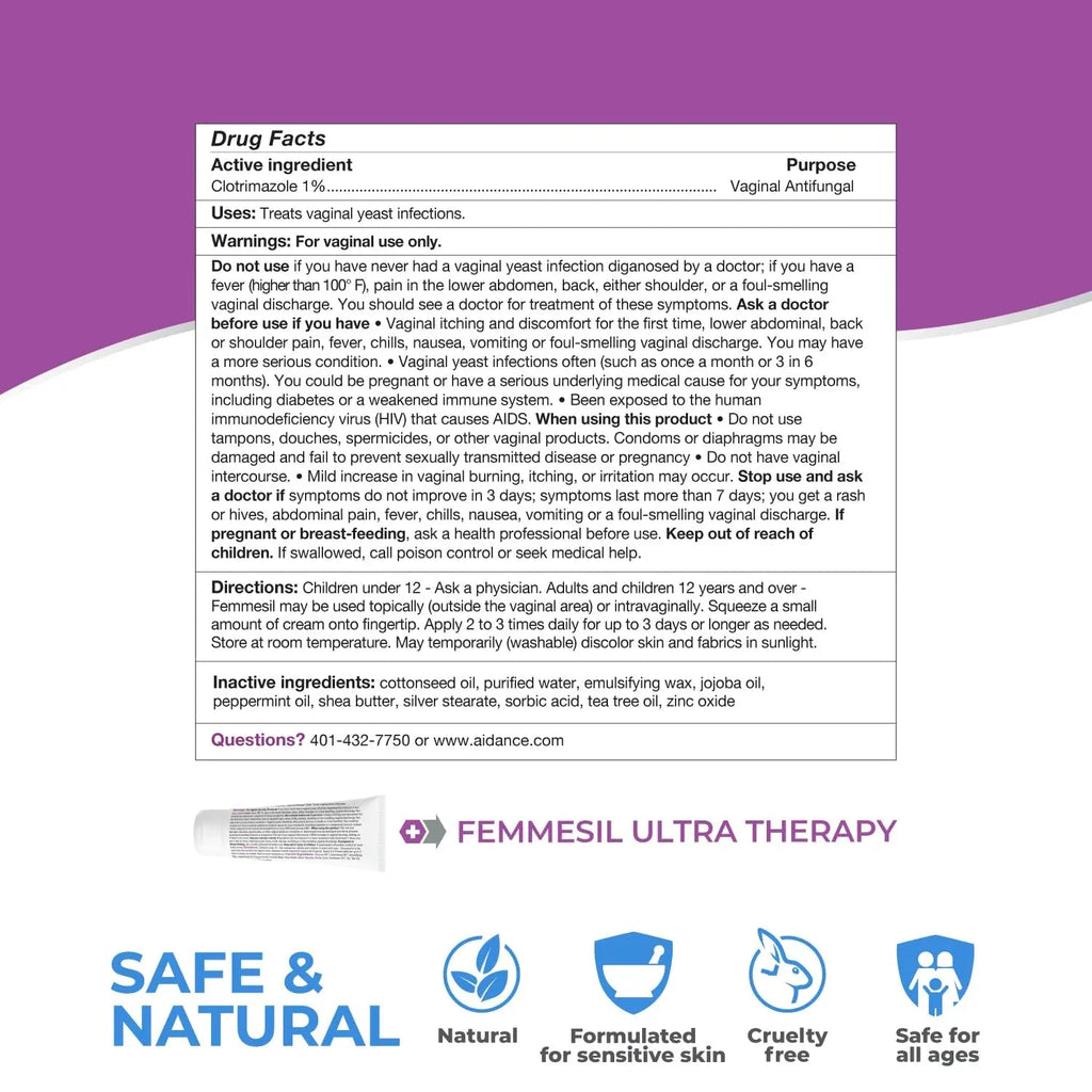 Femmesil Yeast Infection Ointment MAX Strength, Vaginal Yeast Infection Treatment for Women Feminine Care terrasil Au supplements