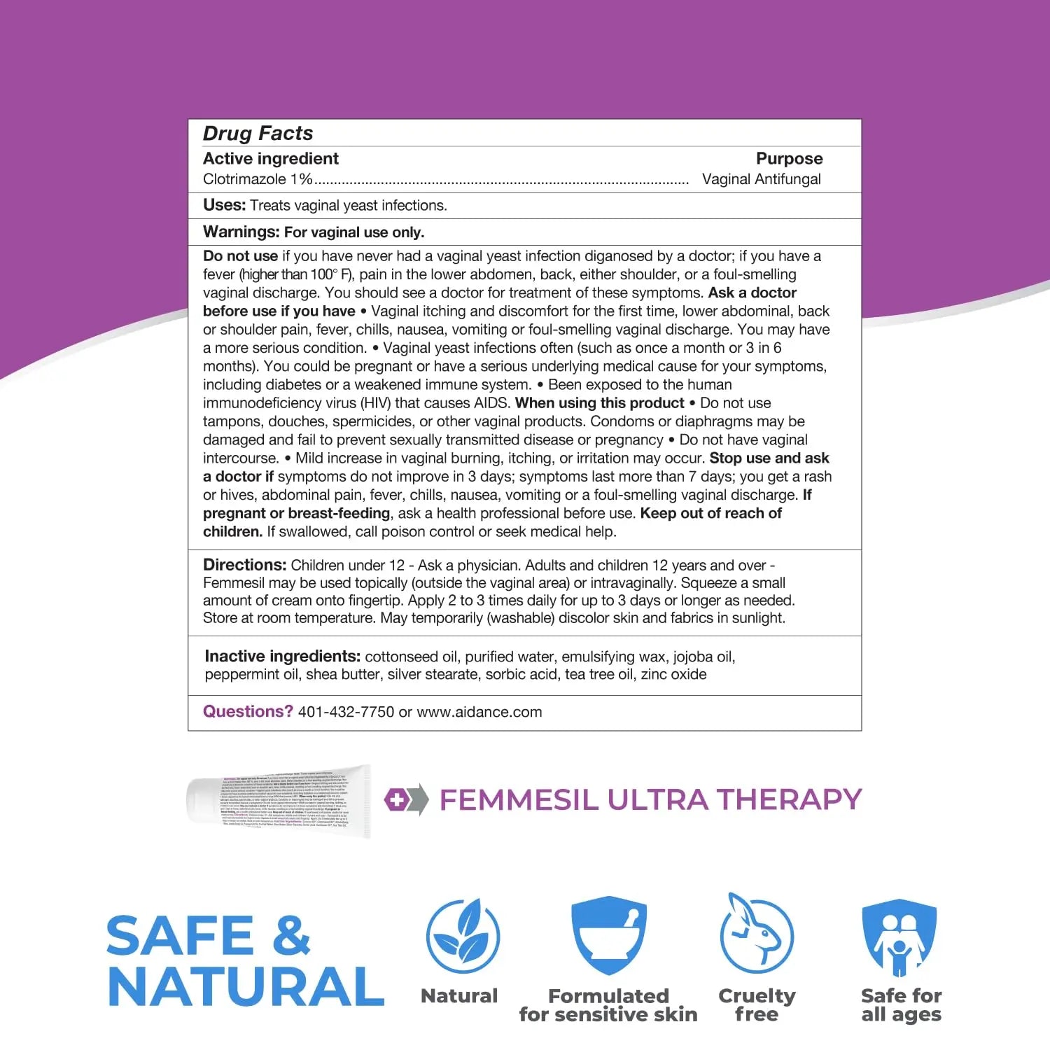 Femmesil Yeast Infection Ointment MAX Strength, Vaginal Yeast Infection Treatment for Women Feminine Care terrasil Au supplements