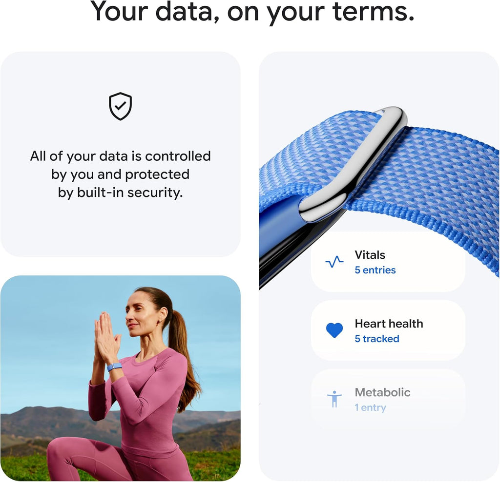 Google Fitbit Air - Screenless Activity Tracker with Fitness, Heart Rate, and Sleep Tracking - Personalized AI-Powered Coaching - Up to 7 Days’ Battery Life - Works with iOS and Android - Lavender
