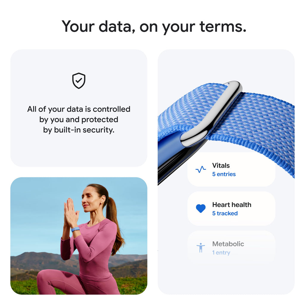 Google Fitbit Air - Screenless Activity Tracker with Fitness, Heart Rate, and Sleep Tracking - Personalized AI-Powered Coaching - Up to 7 Days’ Battery Life - Works with iOS and Android - Berry Fitbit Au supplements