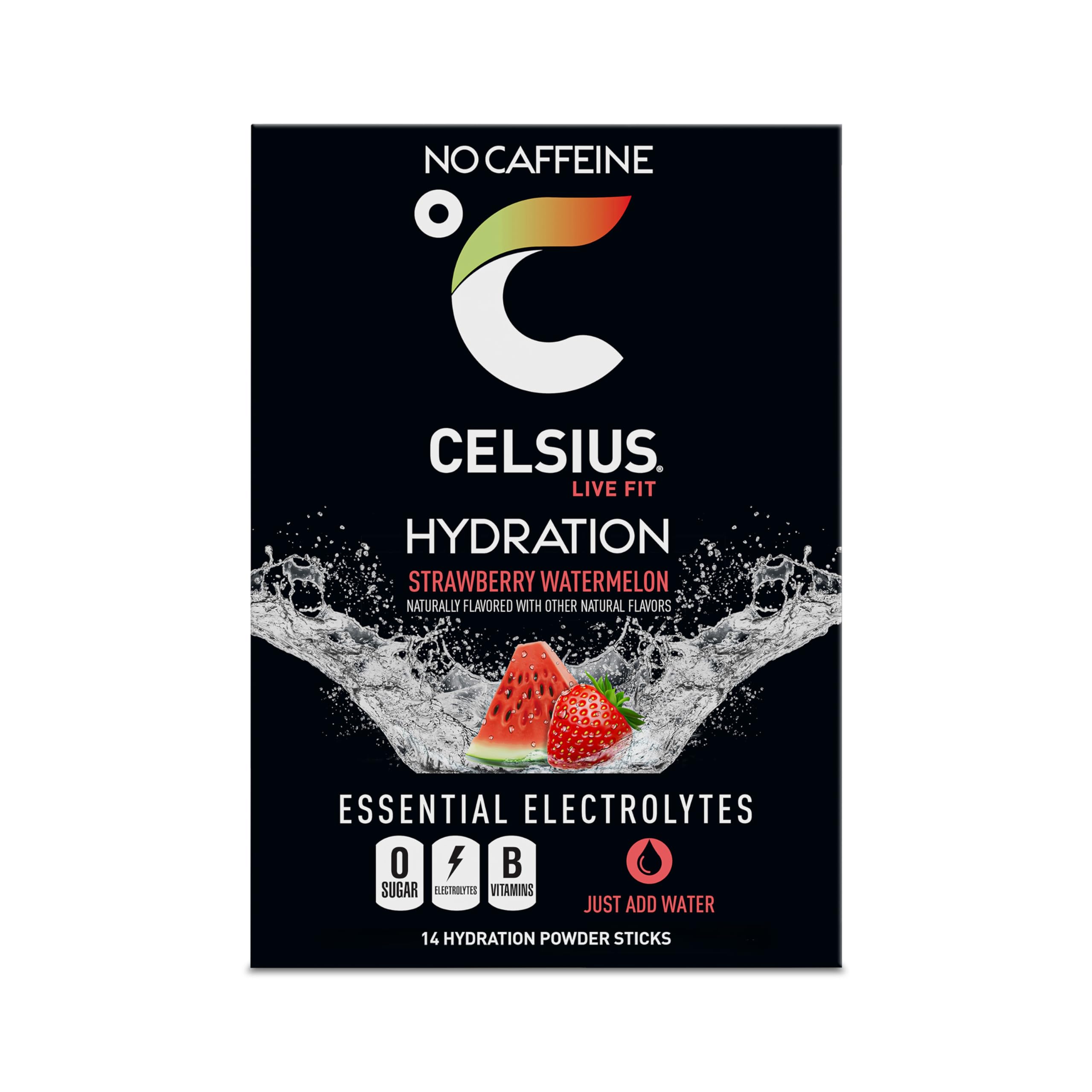 CELSIUS Hydration™ Strawberry Watermelon, Sugar Free Electrolyte Hydration Drink Mix (Pack of 14)