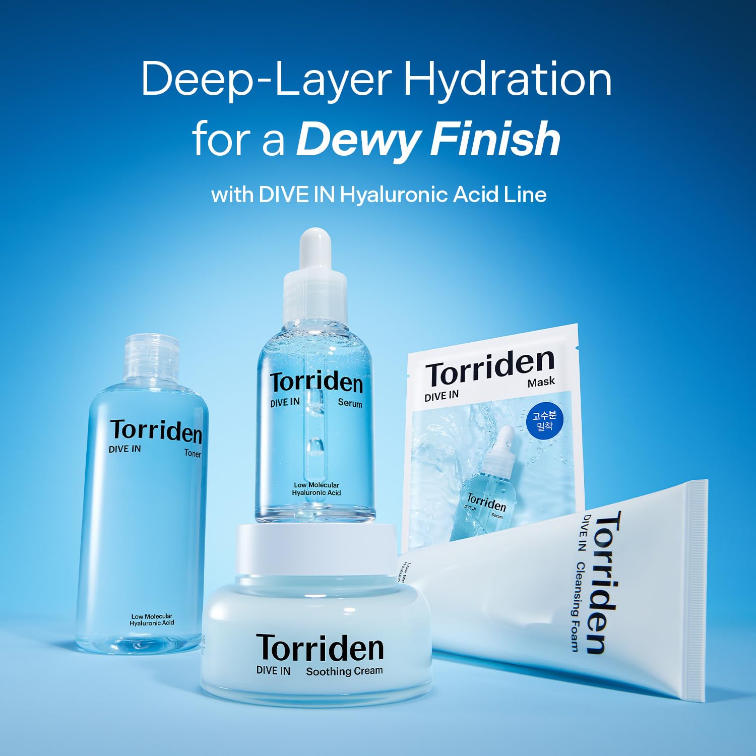 Torriden DIVE IN Hyaluronic Acid Serum for Deep Hydration | Korean K-Beauty Glass Skin Plump Glow