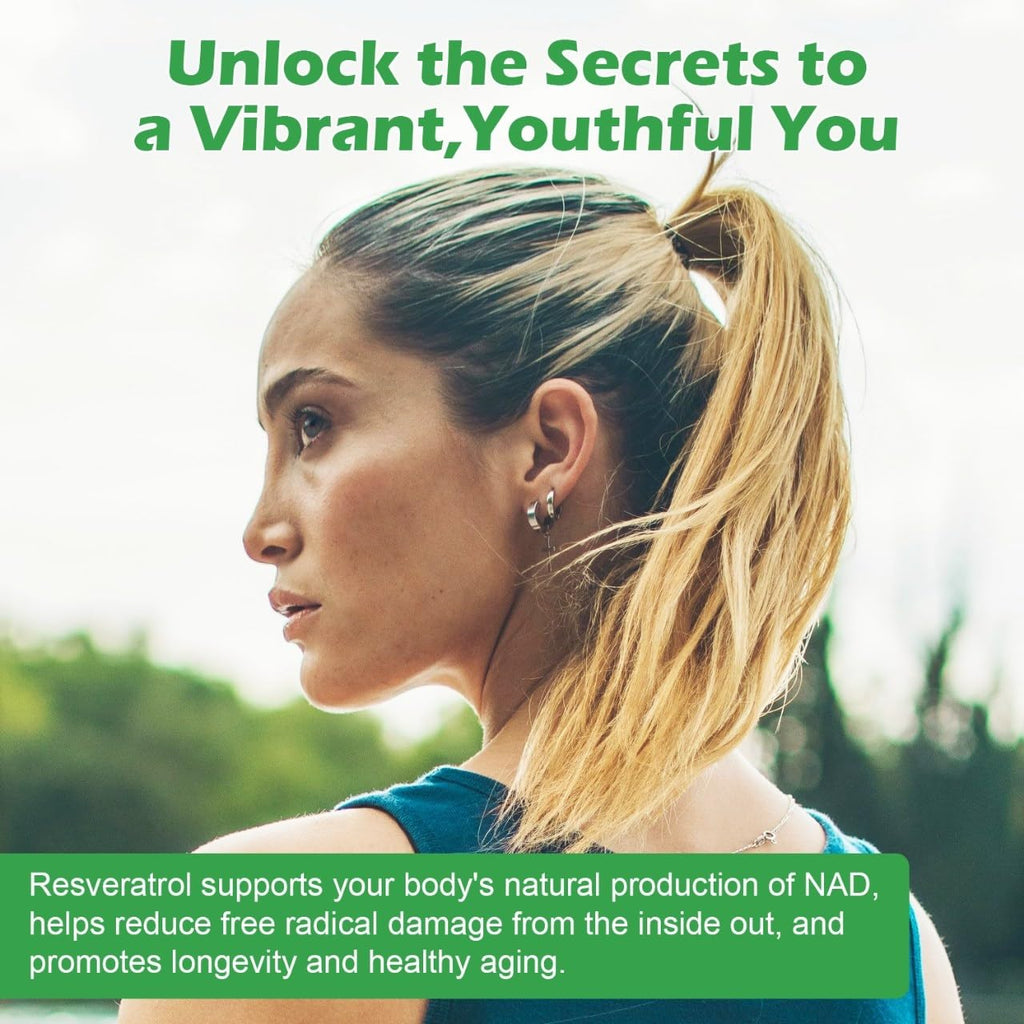 VitaCosmoX NAD+ with Resveratrol Similar to Nicotinamide Riboside Supplement, 1000 mg, 90 Capsules Vegan Non-GMO VitaCosmoX Au supplements