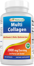 Best Naturals Multi Collagen Pills 2000mg for Women & Men - Hydrolyzed Collagen Peptides Capsules for Hair Skin and Nails with Types I