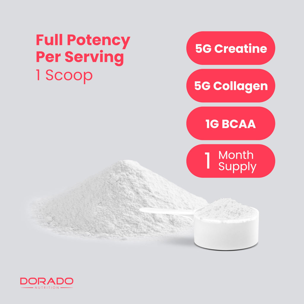 Creatine for Women | Creatine Monohydrate Powder 5G + 5000mg Collagen + 1000mg BCAA 2:1:1 Powder (30 Serving) Support Glutes, Lean Muscles, Recovery, Energy & Stamina Non-GMO, Gluten Free - USA Made DORADO NUTRITION Au supplements