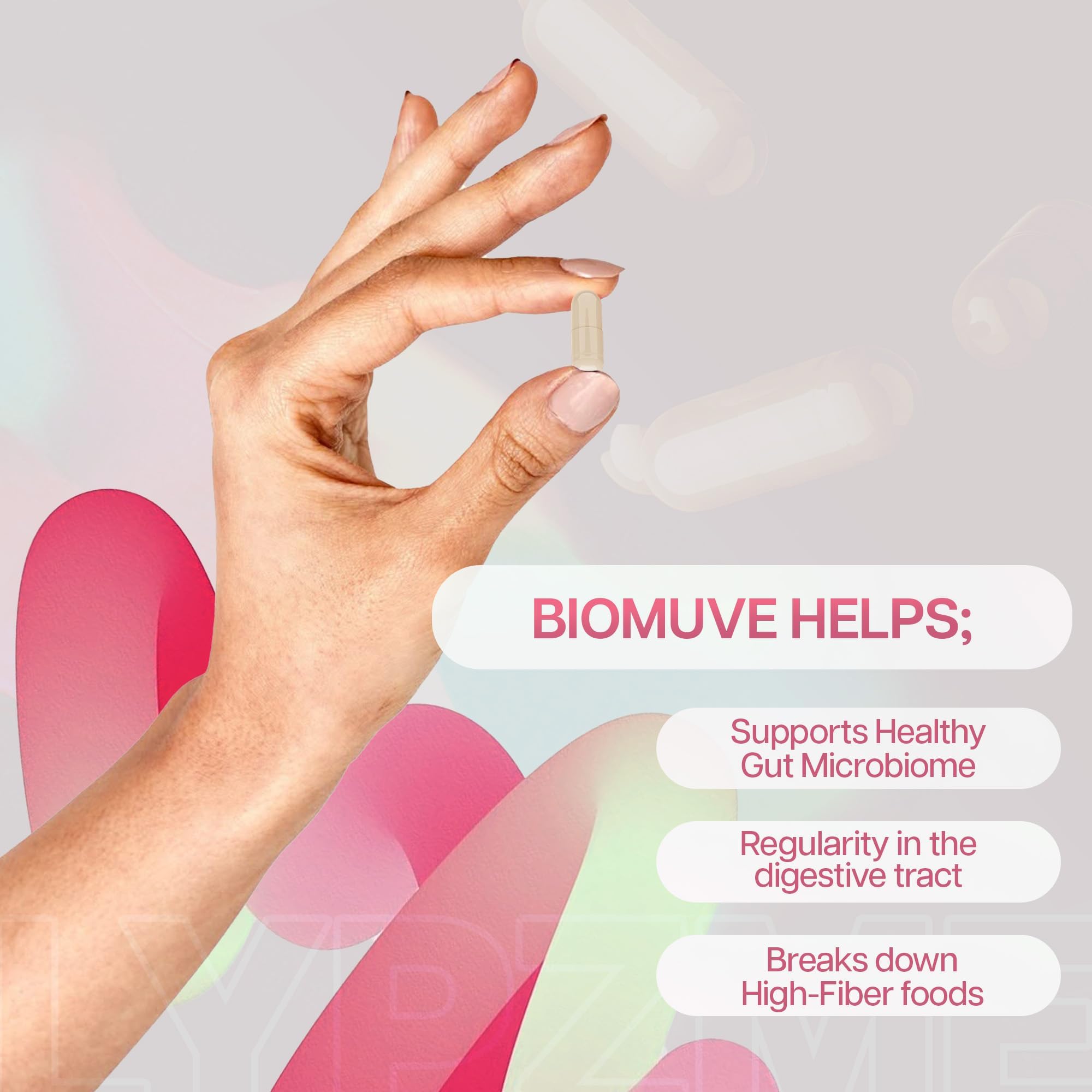 Houston Enzymes Biomuve – 120 Capsules | Professionally Formulated to Maintain Regularity & Healthy Bowel Movements | Unique Combination of Enzymes
