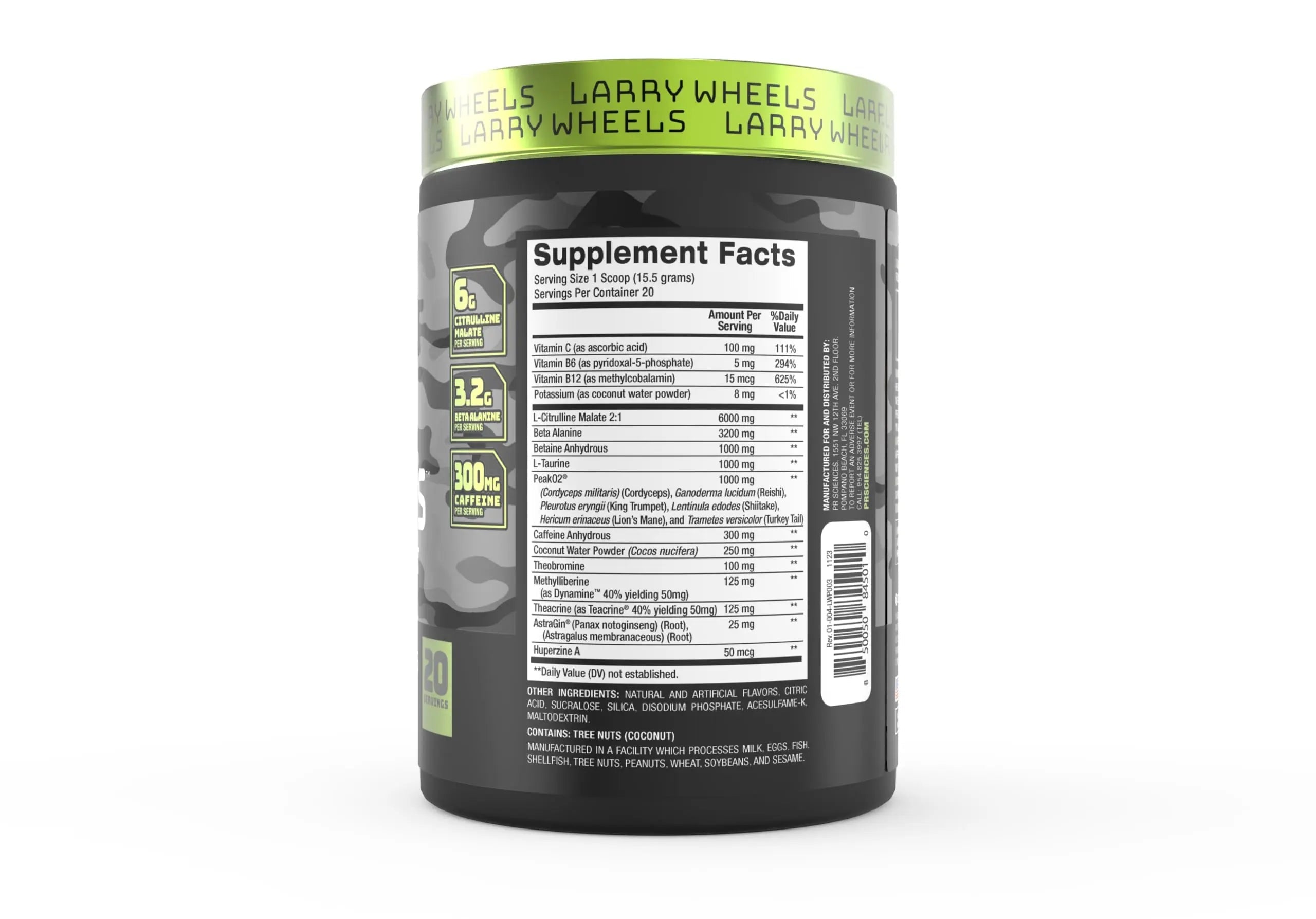 Larry Wheels' Pre Workout - Energy Drink Powder - Pre Workout Powder for Men & Women PR Sciences Au supplements