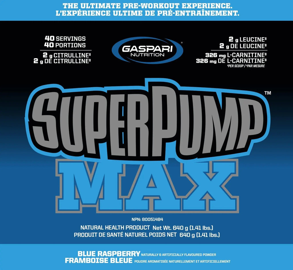 Gaspari Nutrition SuperPump Max Blue Raspberry Ice - 1.41 lbs Gaspari Nutrition Au supplements