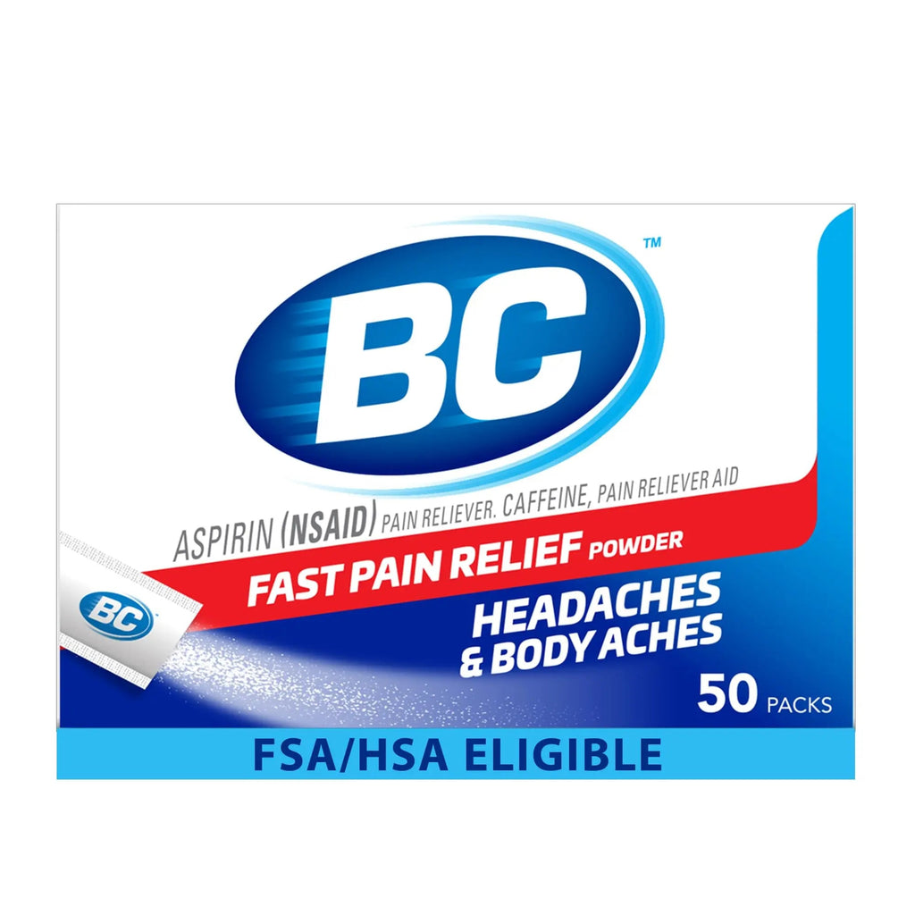BC Original Headache Relief Powder, Dual-Action Aspirin & Caffeine Dissolve Packs, to Relieve Body Aches, Toothaches & Menstrual Cramps, 50 Count BC Au supplements