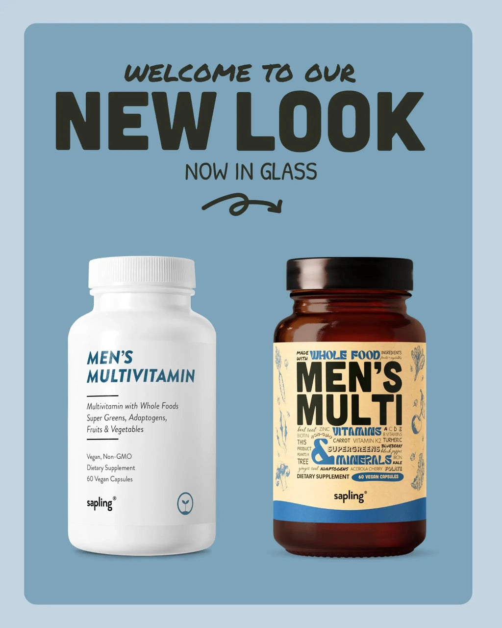 Multivitamin for Men - Daily Men’s Multivitamin - Methylated B Complex with Whole Food Ingredients, Vitamin B12, Folate sapling Au supplements