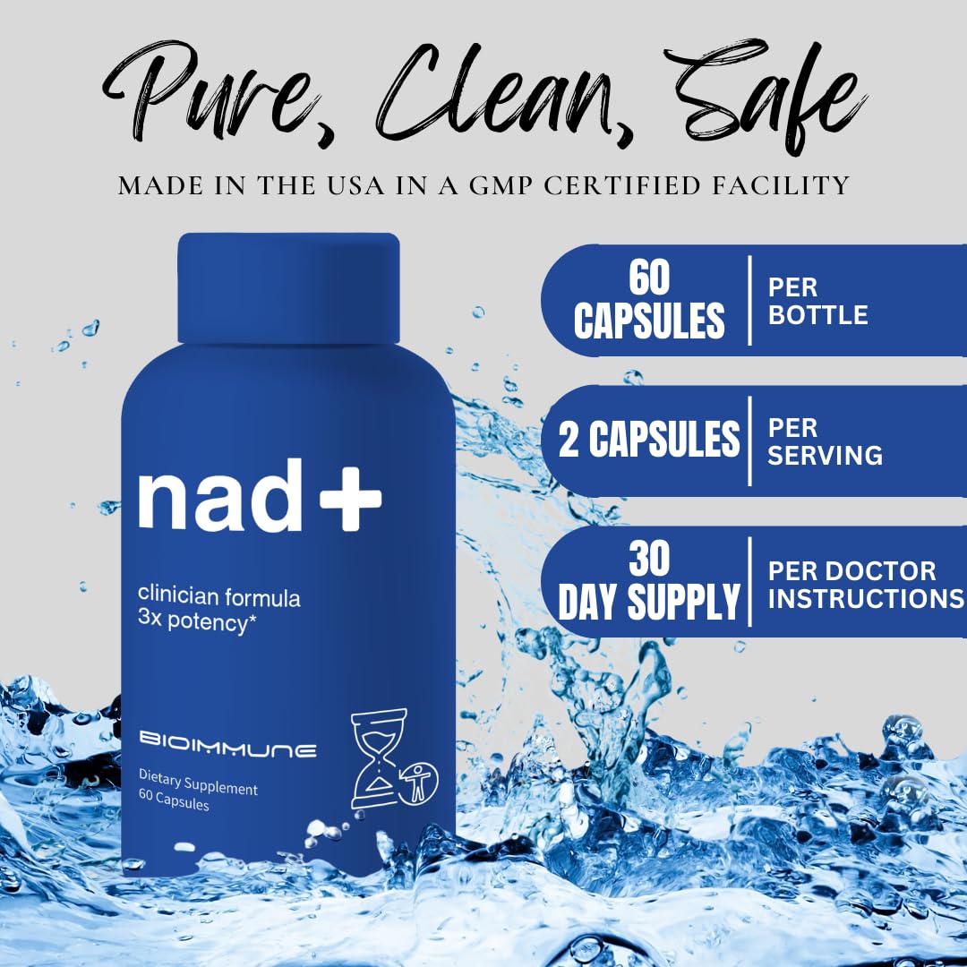BioImmune NAD+ Supplement. Exclusive Formula w/Patent Pending RiboYOUNG™. Nicotinamide Riboside, Quercetin, Resveratrol, Betaine NRF2 Activator. Anti Aging True NAD Supplement BioImmune Au supplements