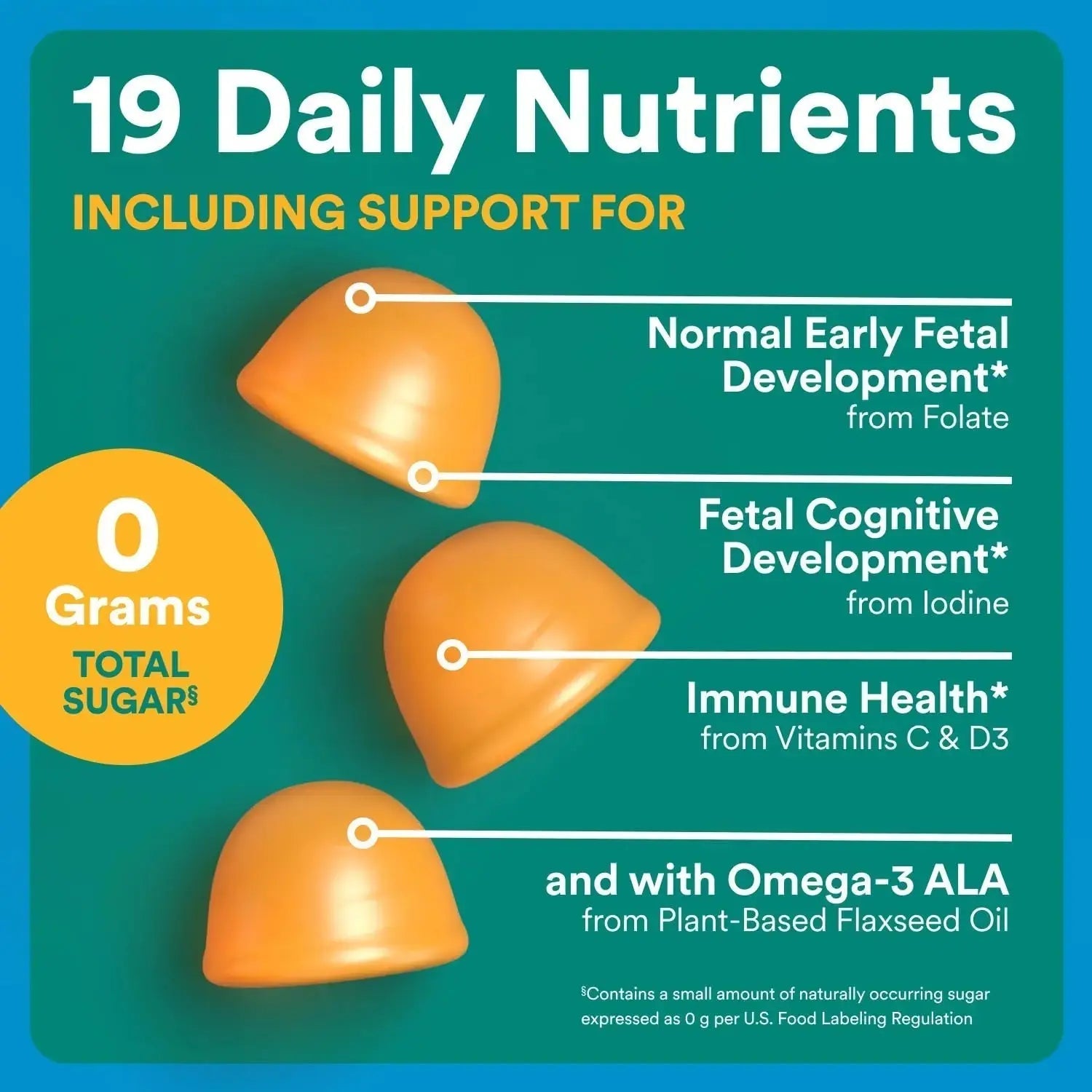 SmartyPants Zero Sugar Prenatal Multivitamin Gummies: Choline, Methylfolate, Omega 3 (ALA), Vitamin D3, C, Vitamin B12, B6, A, K, Zinc, Biotin SmartyPants Au supplements